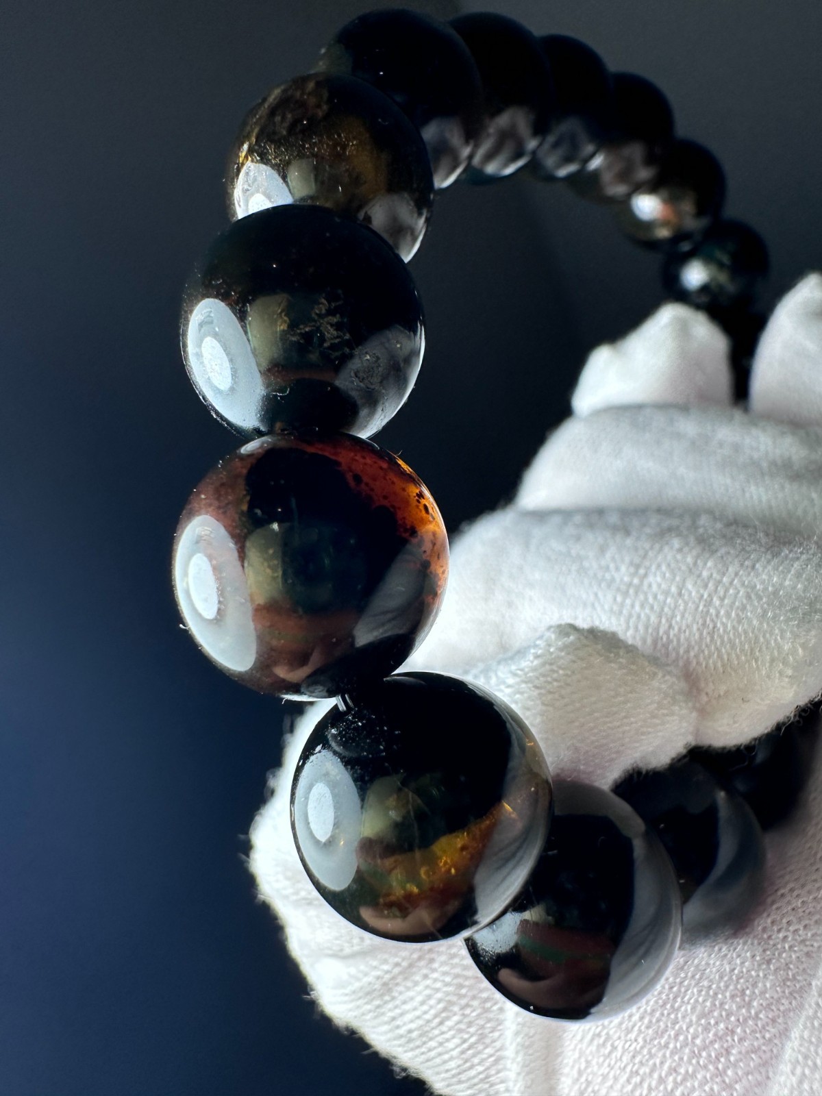 Natural Burmese Root Amber Bracelet 10.2mm – Golden Brown with NGTC Certificate