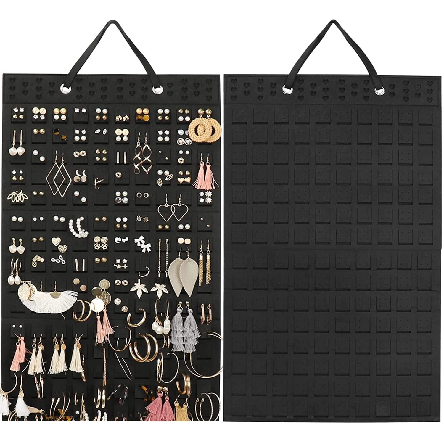 Resovo Hanging Earrings Organizer & Holder – 20 22.5*13.6 inches, Black