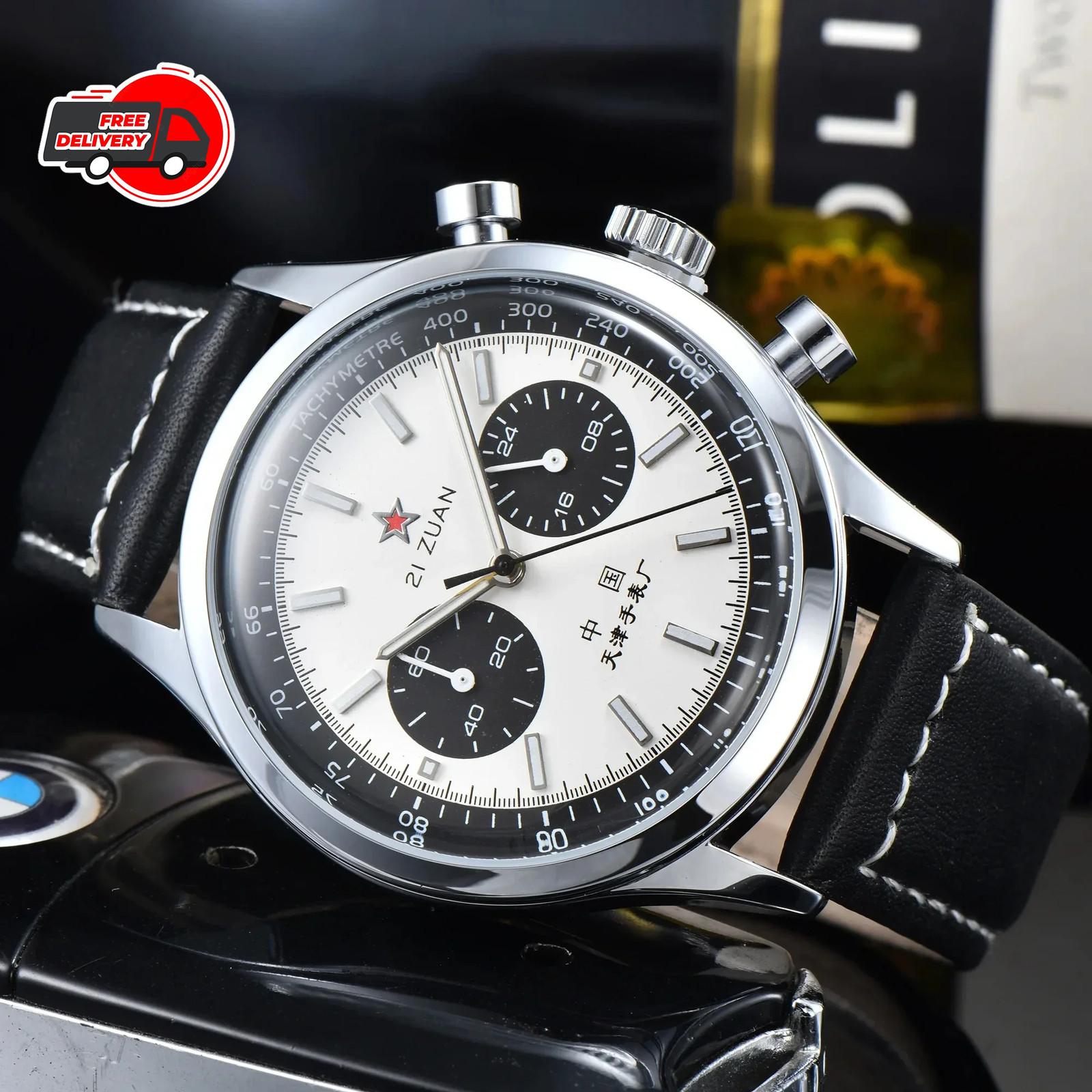 42mm China Aviation Chronograph Quartz 1963 Watch For Men 21 Zuan Pilot