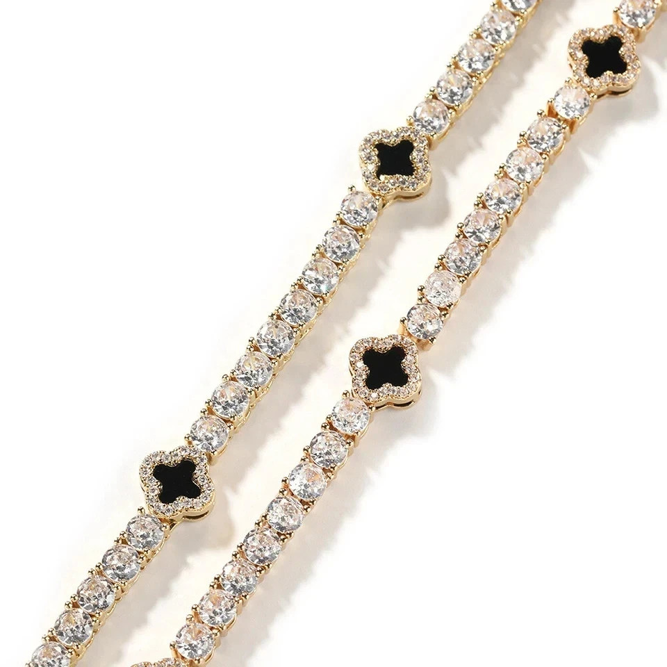 20TCW Round Cut Lab Created Diamond Tennis Necklace 14k Yellow Gold Plated