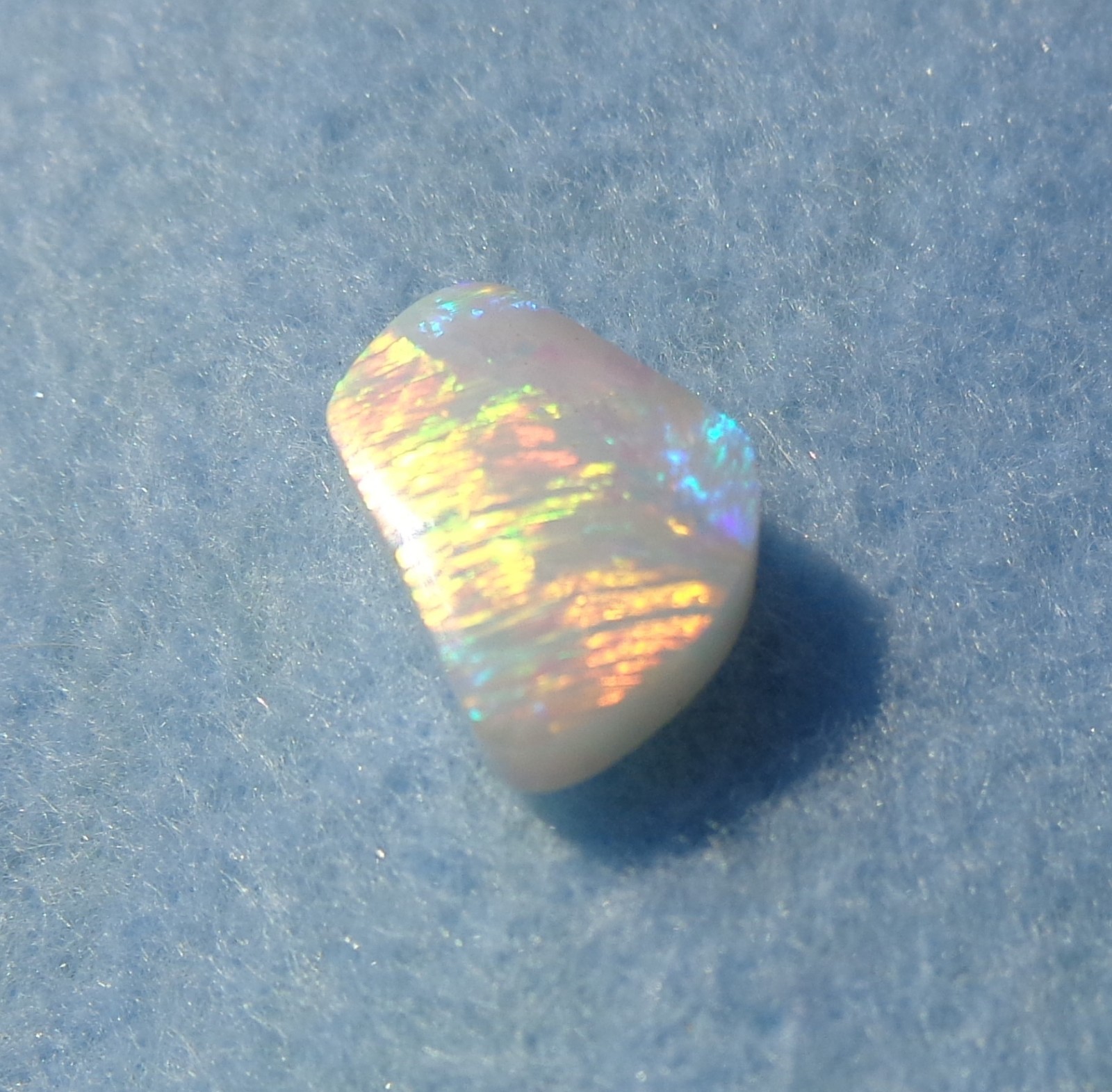 Spencer Idaho Opal Solid 9X15 mm with Unique Pattern and Red, Green, & Gold Fire