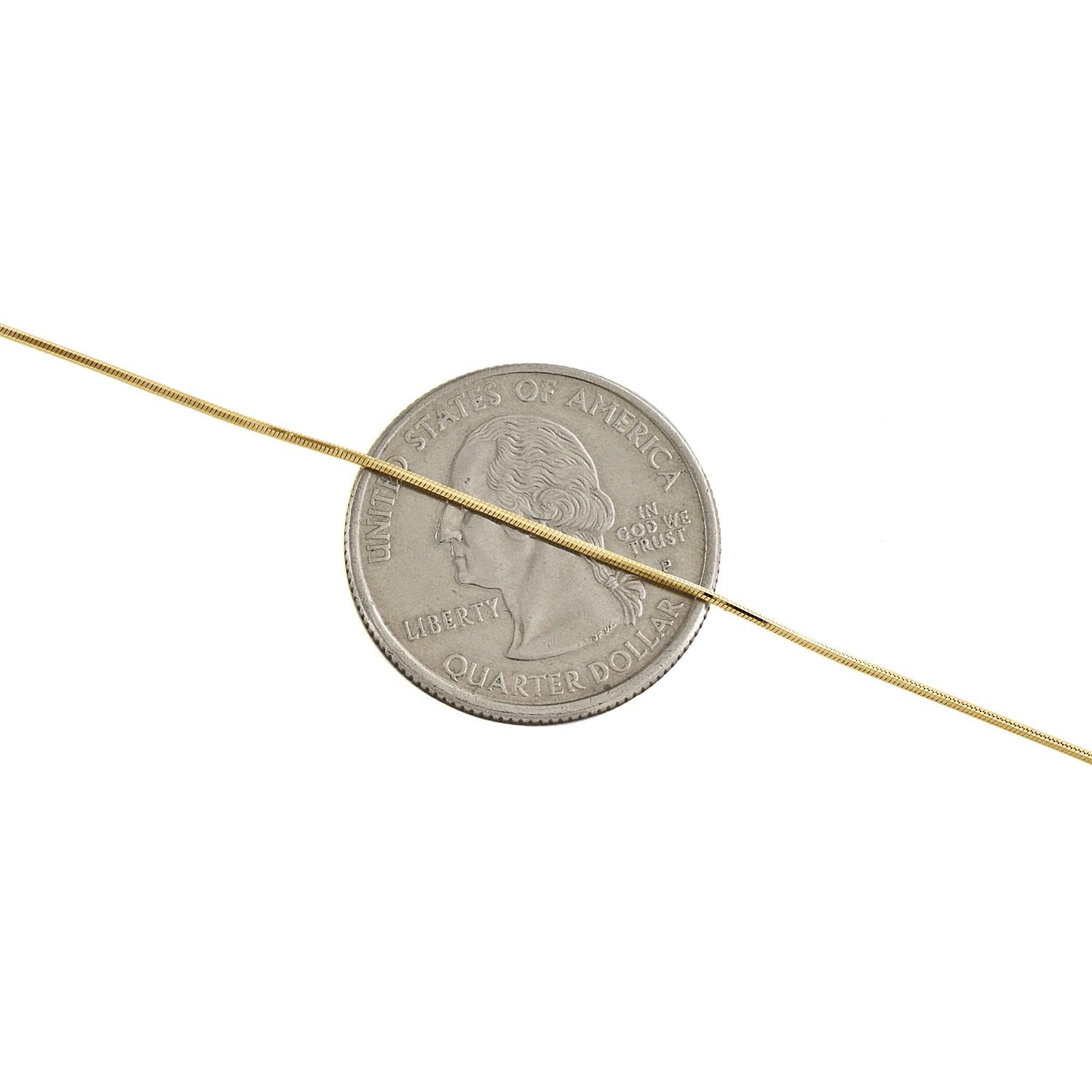 10K Yellow Gold 0.65mm Solid Diamond Cut Round Snake Chain Necklace 16″ – 24″