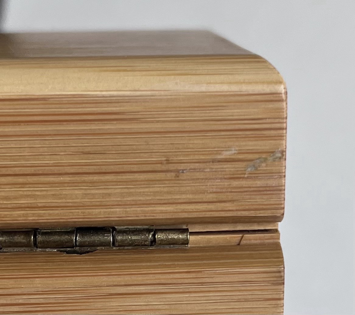 Bamboo Wood Lidded Jewelry Organizer Keepsake Trinket Storage Box