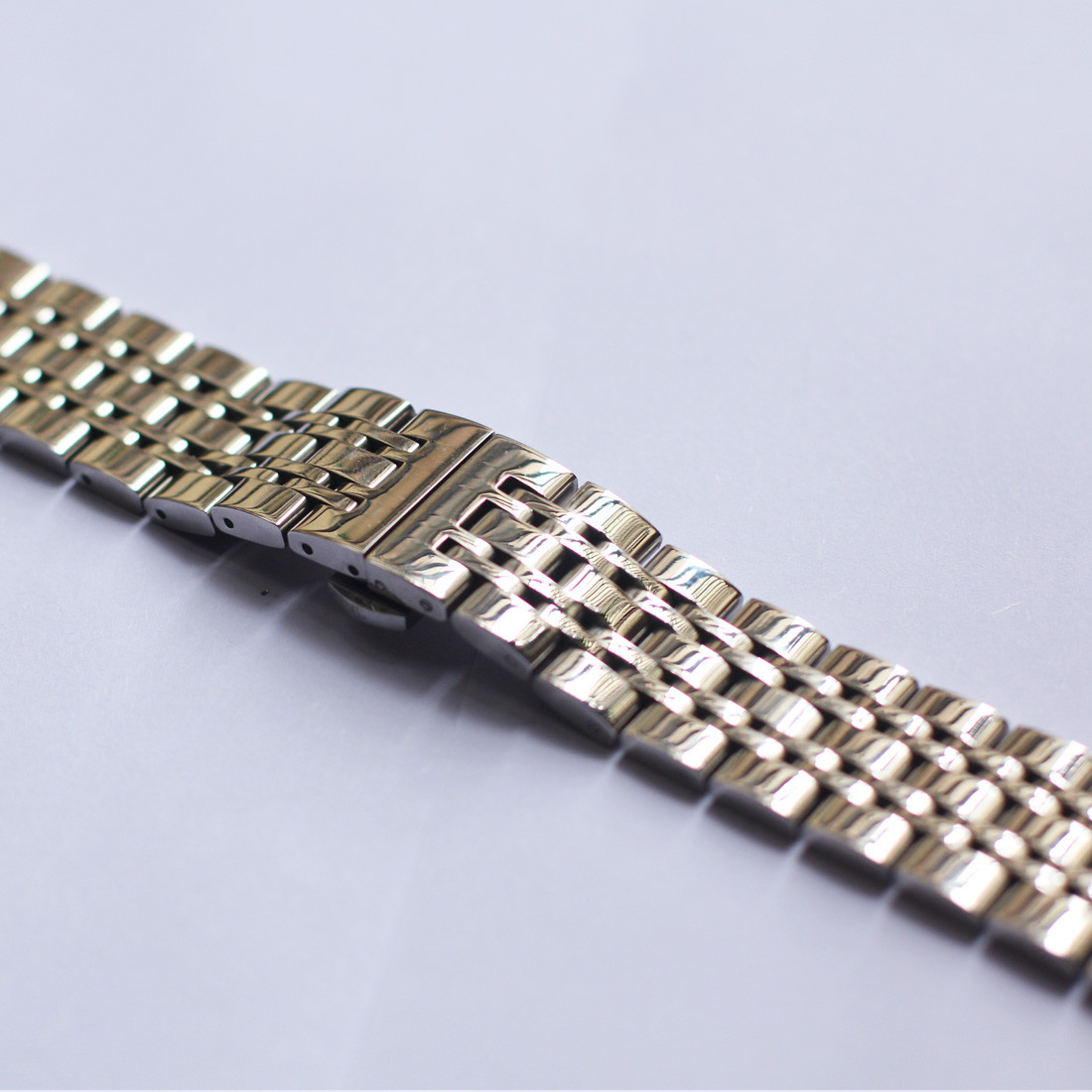 Stainless Steel Polished Bracelet Butterfly Clasp Replacement Watch Band Strap