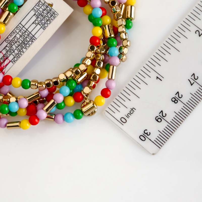 6Pcs Jcrew Resin Bead Stretch Bracelet Chic Women Party Vacation Jewelry 2Colors
