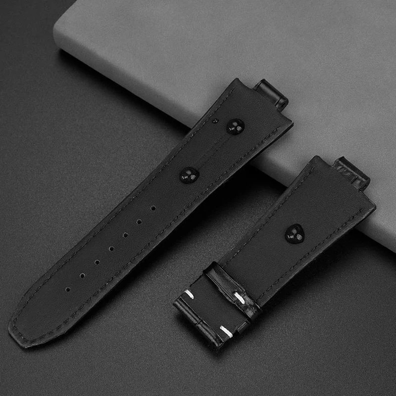 Leather Watch Strap For MK Michael Kors MK8184 13mm Convex Interface Waterproof