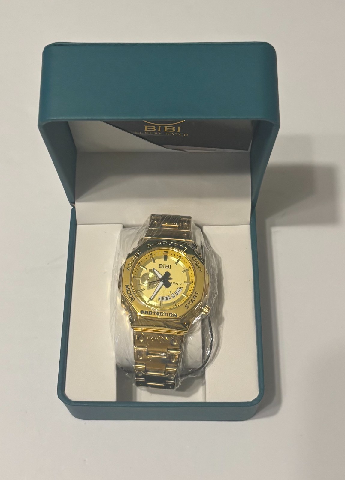 BIBI Luxury Watch Gold Dial Gold Case Gold Band New In Box Beautiful Case
