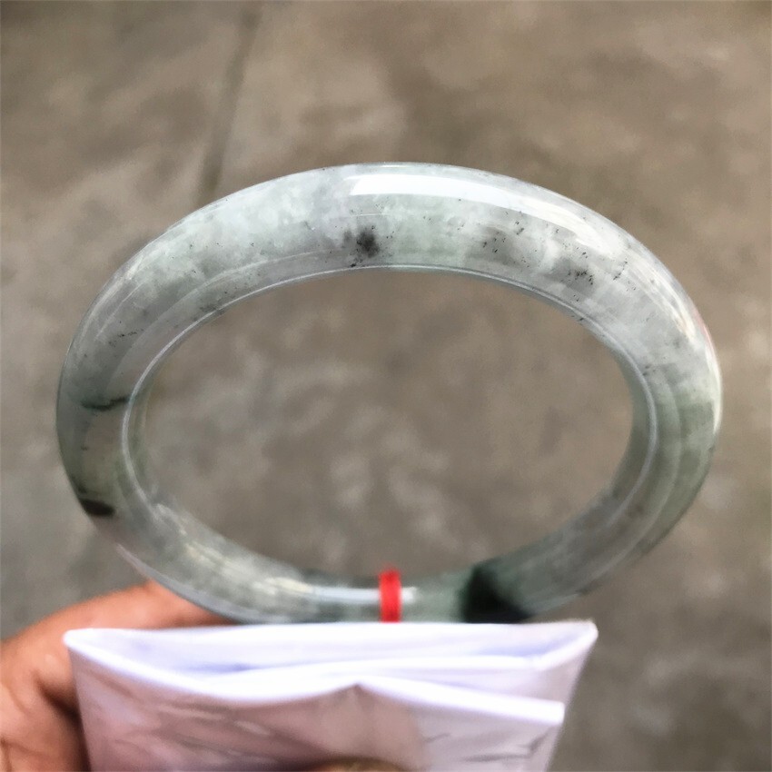 61mm Natural Green Myanmar Jadeite Jade Bracelet Bangle Emerald Jade Bracelet