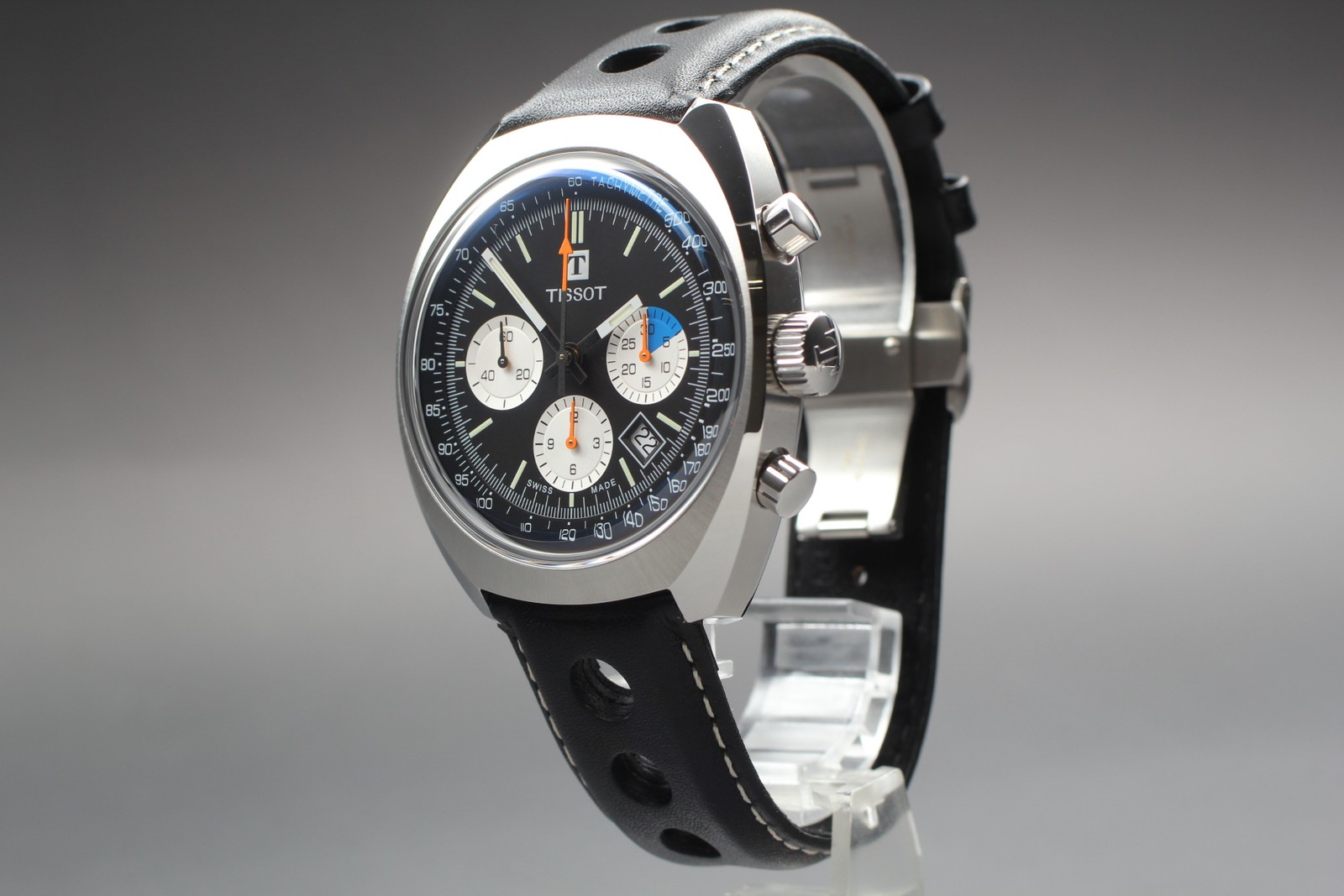 TISSOT Heritage T124427A Black Automatic Chronograph Men’s Watch 43mm JAPAN Box