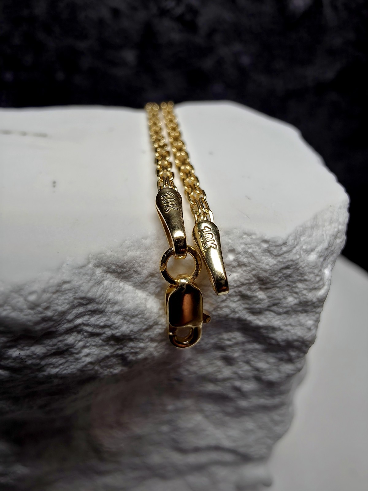 Solid 10k Yellow Gold 1.6mm Bizmark Dainty Bracelet 7.5 Inches