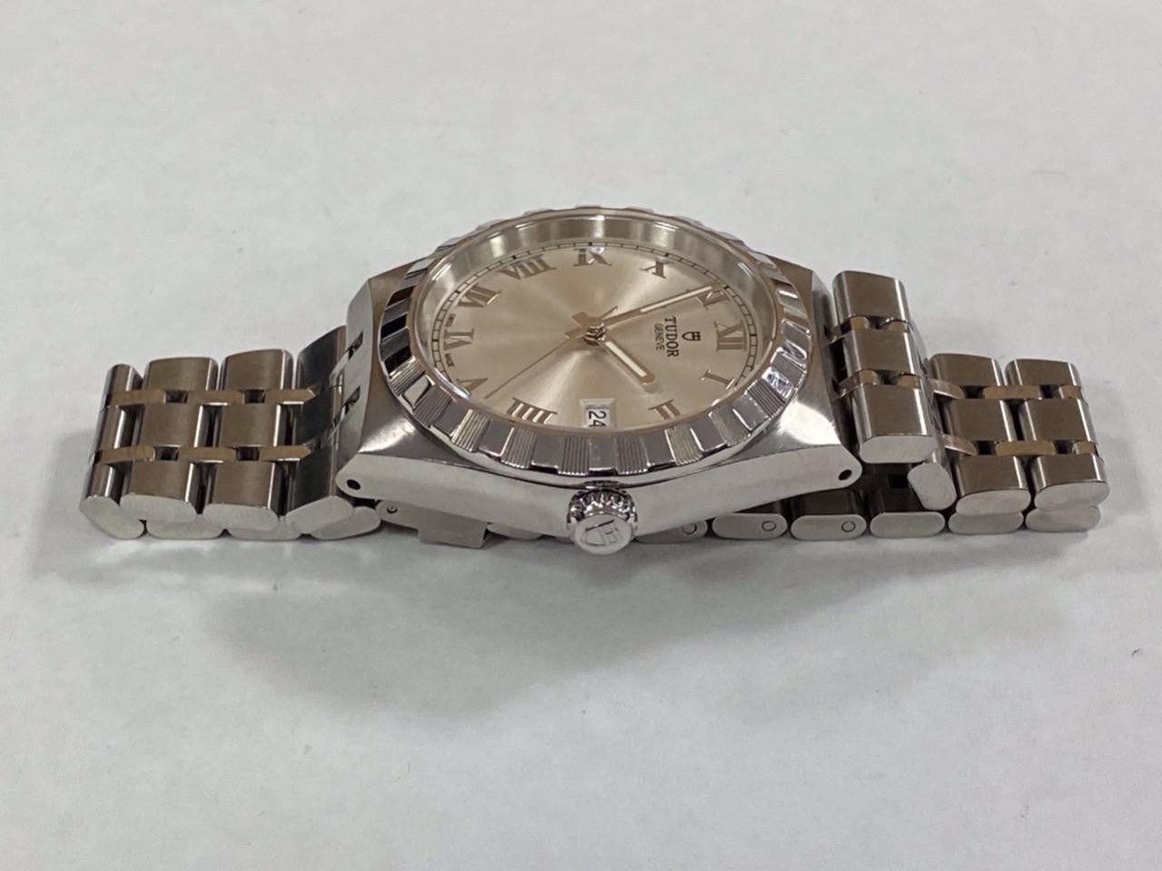 TUDOR ROYAL 28500 DATE SILVER DIAL STAINLESS STEEL 38mm AUTOMATIC WATCH.