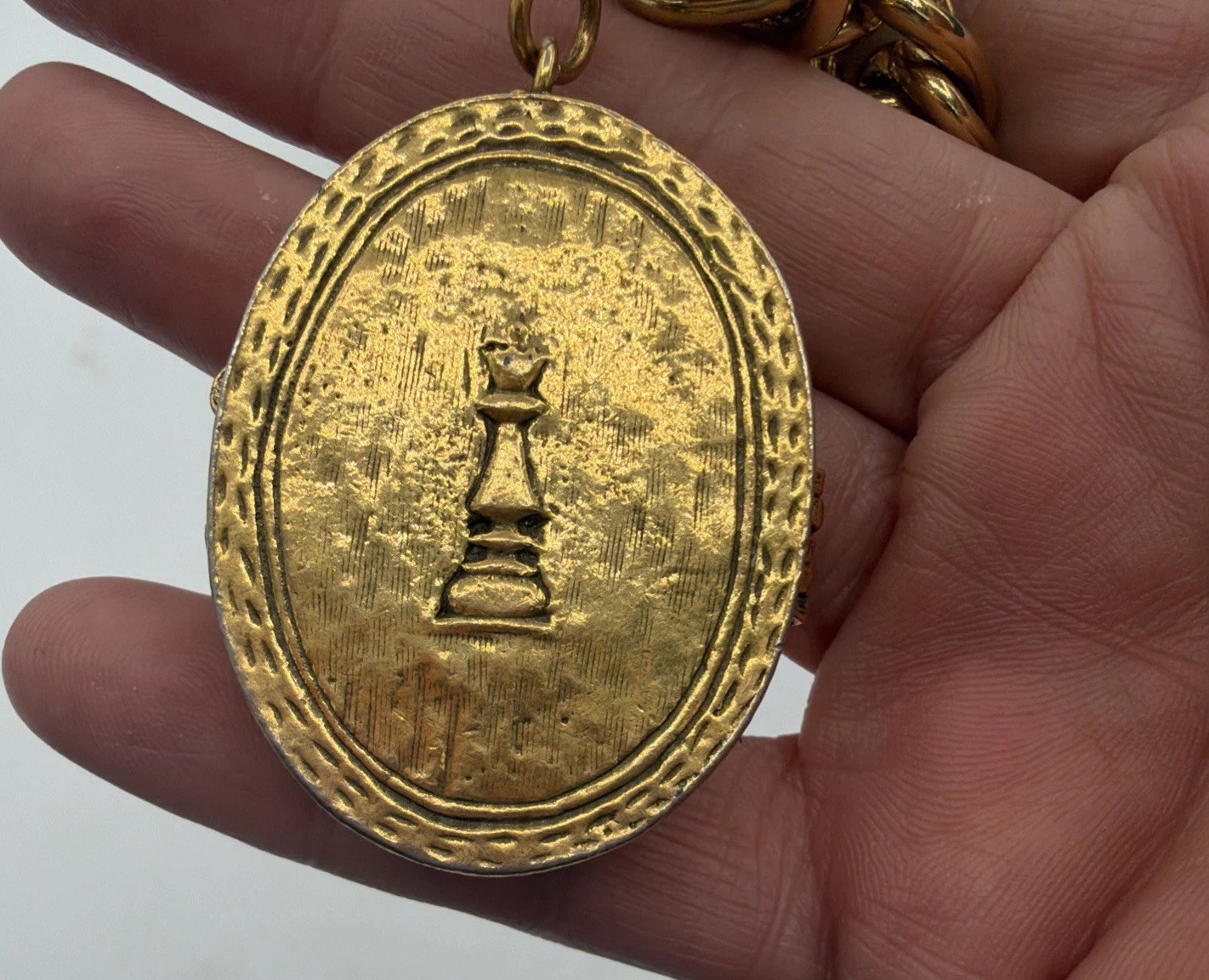 Vintage Mary Chess Gold-Tone Locket Bracelet Perfume Jewelry Collectible