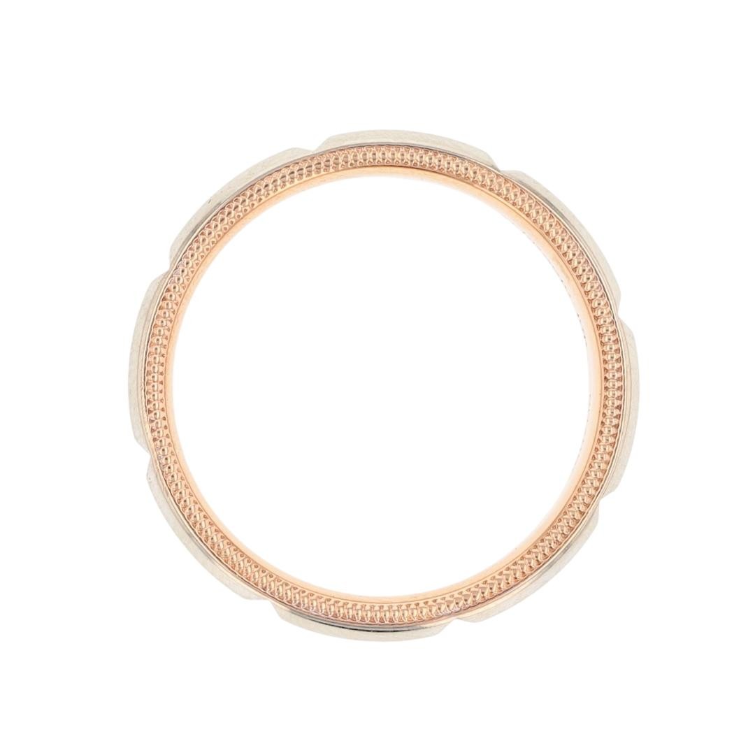 Verragio 8mm Beveled Wedding Band Ring 14k Multi-Tone Gold 13.45 Grams Size 9.5