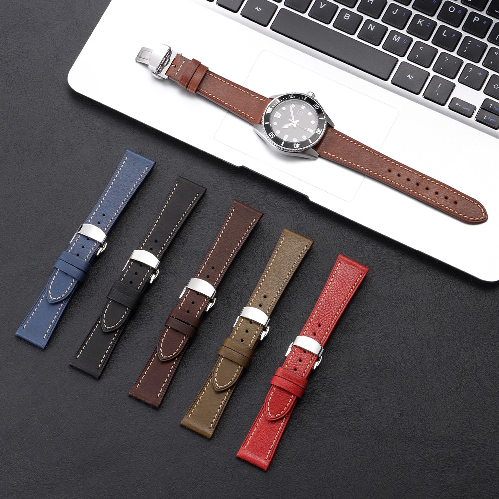 Replacement Leather Watch Band Genuine Watch Straps for Men Women Christmas Gift