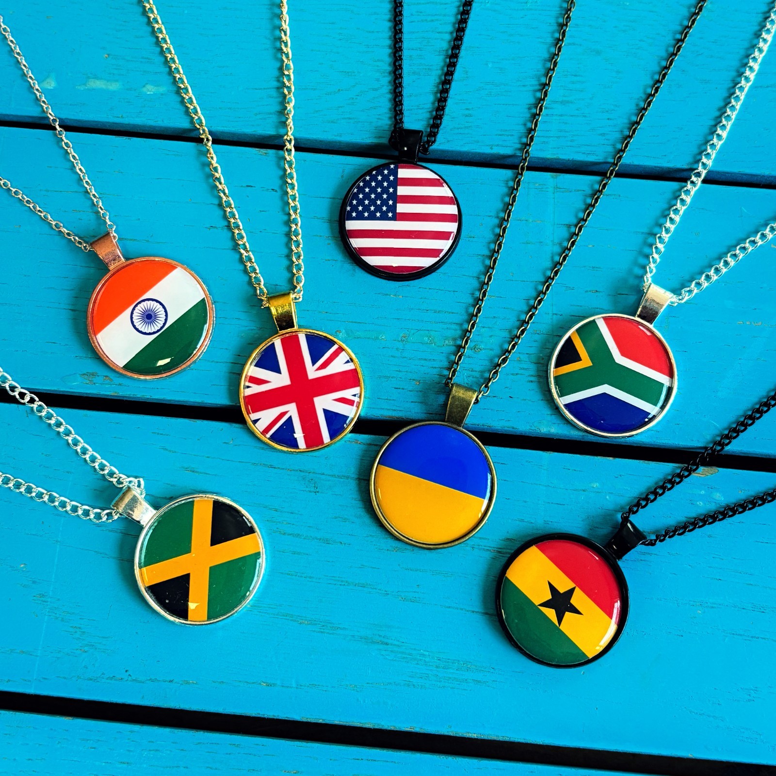 Philippines Flag Necklace • Filipino Pendant Jewellery • Gift for Filipino Women