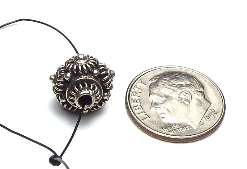 Bali STERLING SILVER Focal Bead Handmade BIG Indonesia – CHOOSE STYLE
