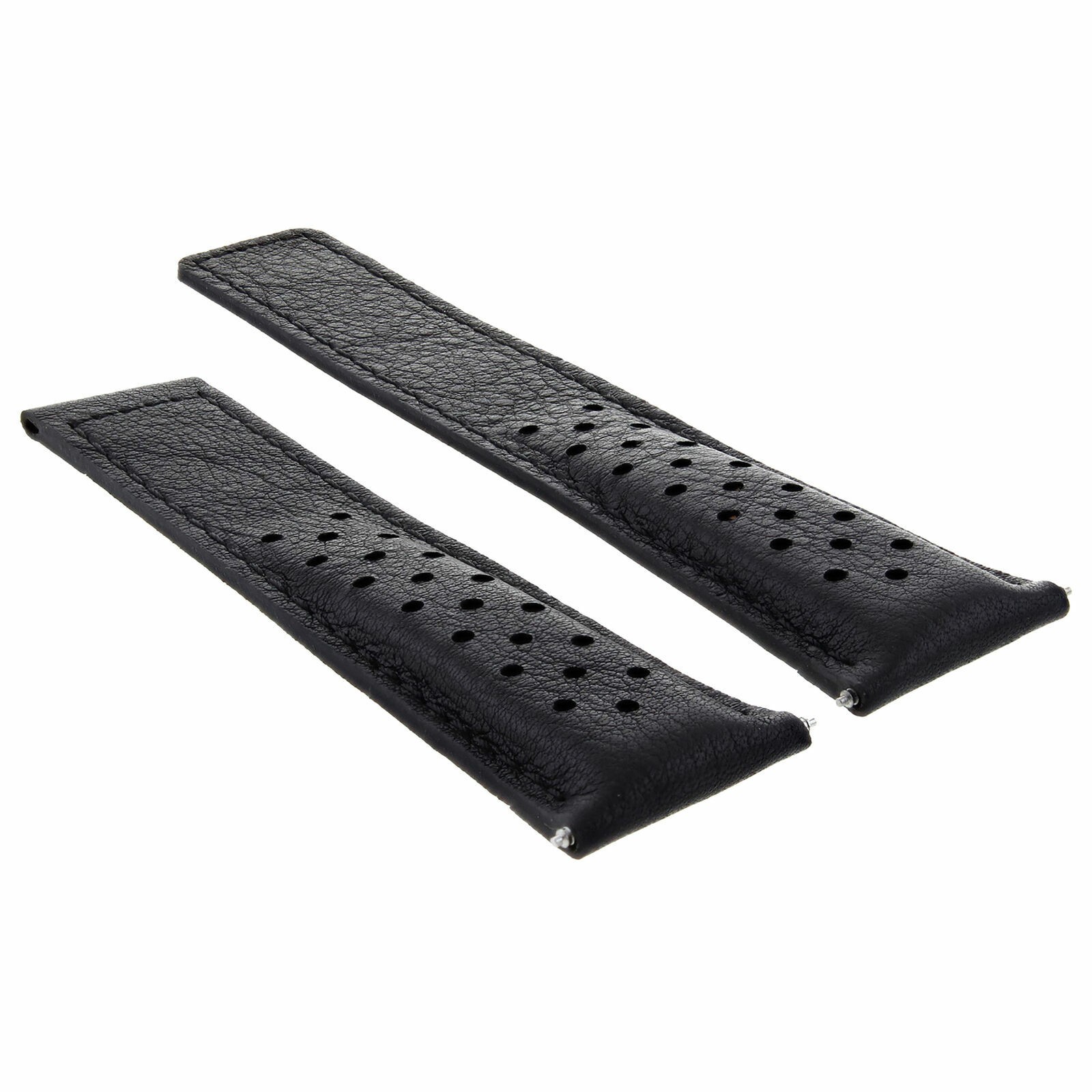 19-20MM LEATHER WATCH BAND STRAP UNIVERSAL MATTE DEPLOYMENT CLASP TWO-PIECE