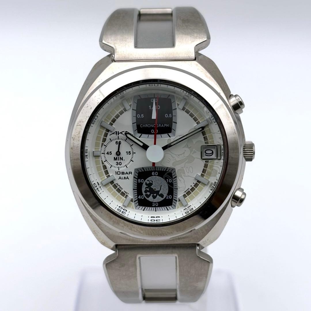 Seiko Alba Disney Mickey Chronograph Watch Limited 2000 1.55in Case 6.69in Wrist