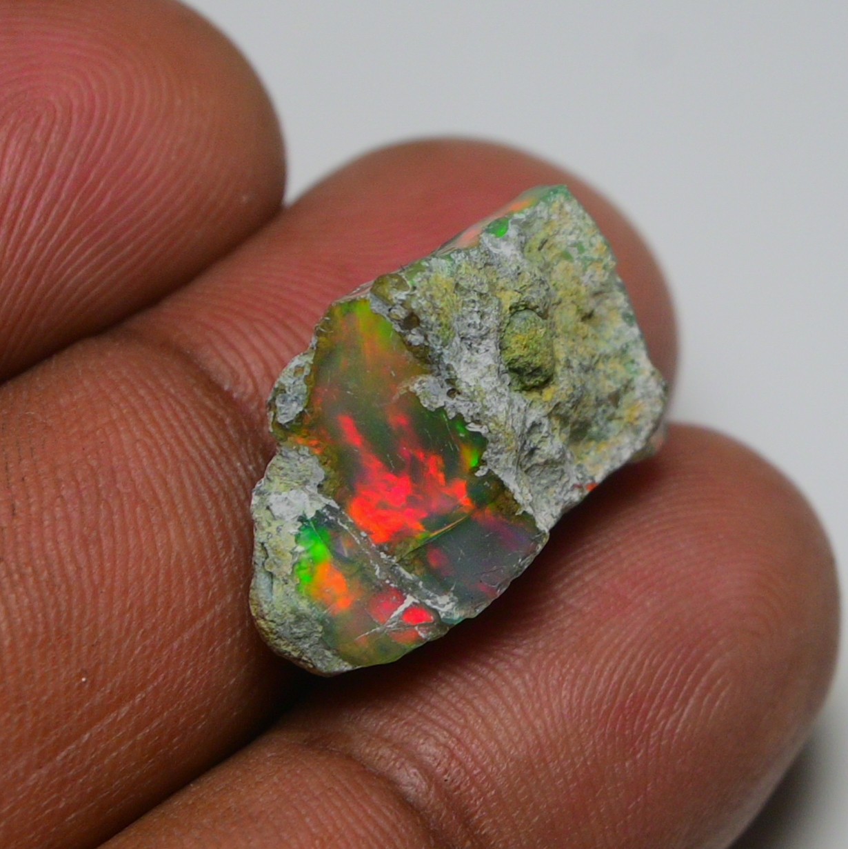 Jewelry Grade Black Opal Rough 11.70 Ct, Natural Ethiopian Opal Raw, Fire Opal