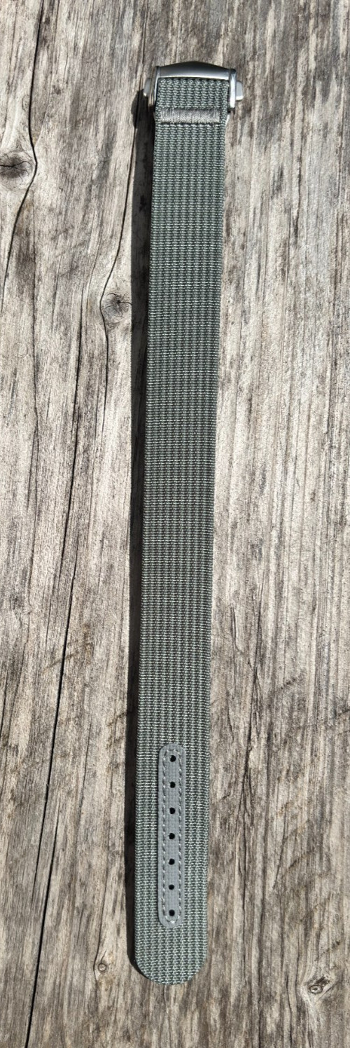 Premium Ribbed Nylon Watch Strap With Push button Deployment Clasp. 18/20/22 mm