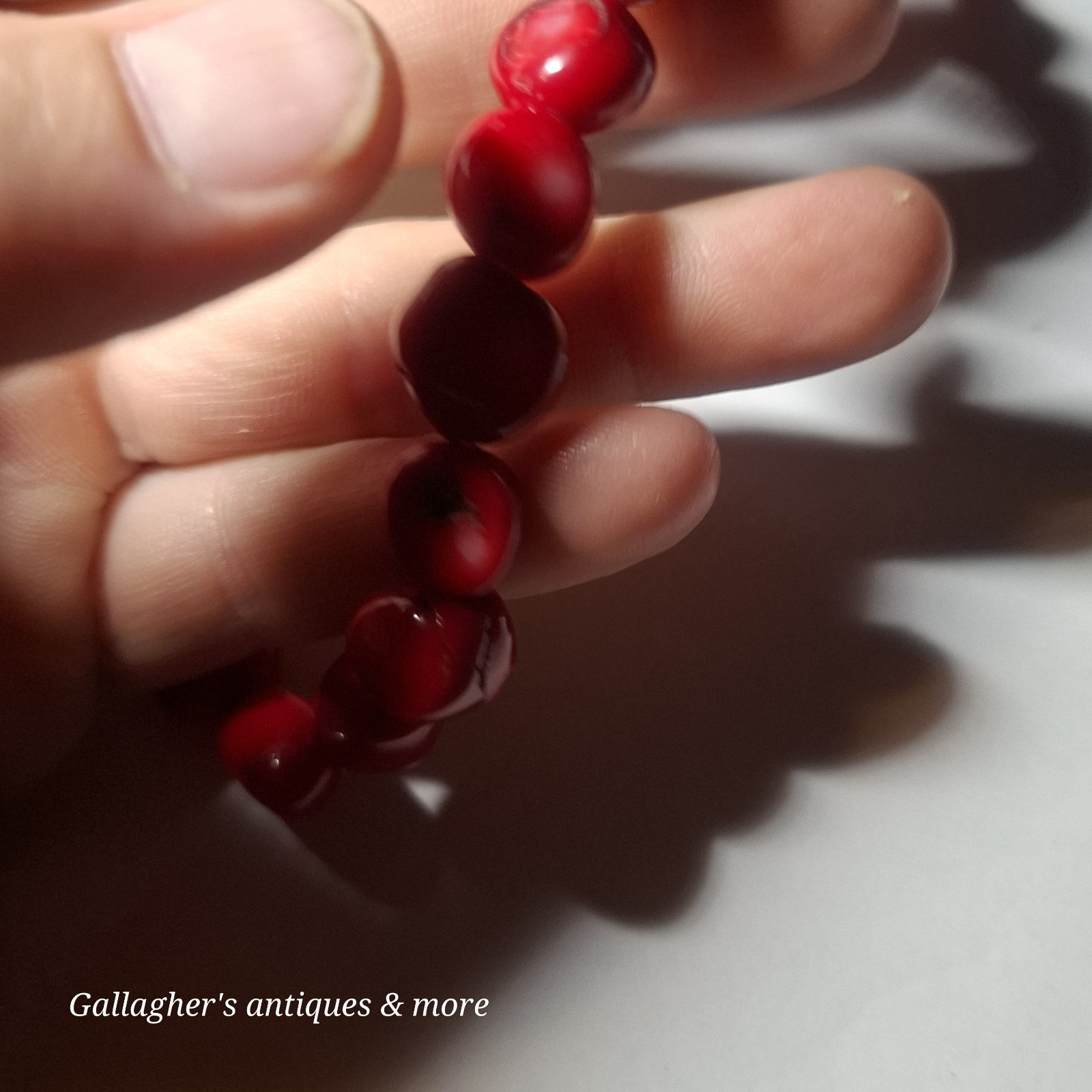 16 inch strand of Bamboo Coral Chuncks Cherry red Bamboo Coral beads Size varies