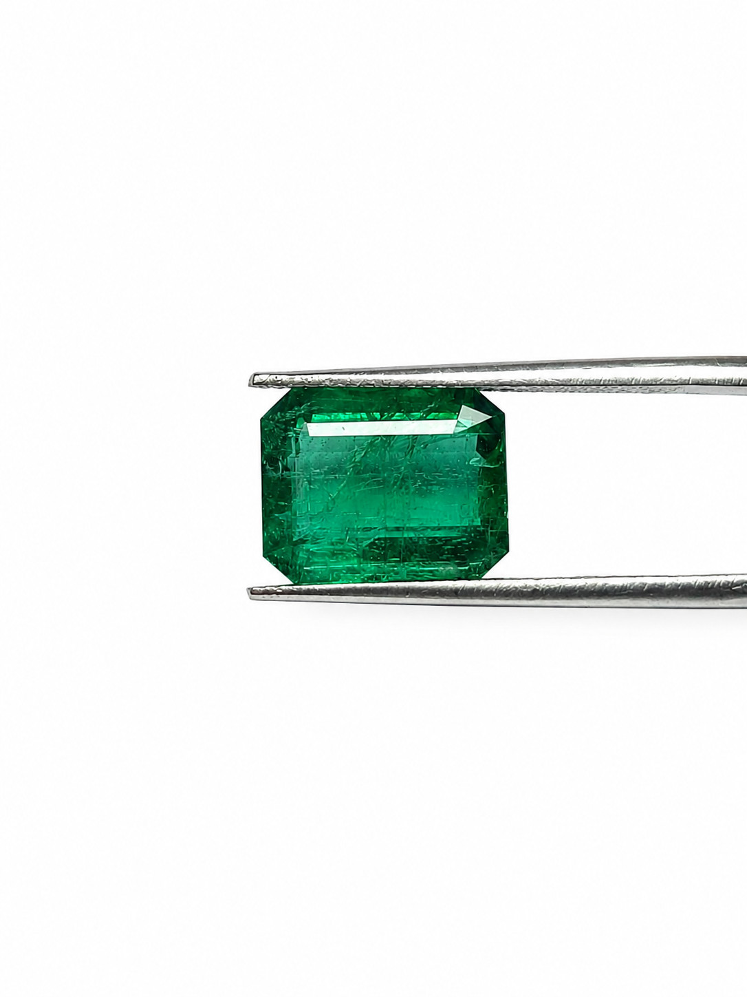 7.53 Ct Natural Zambian Emerald Octagon Cut Certified Loose Gemstone
