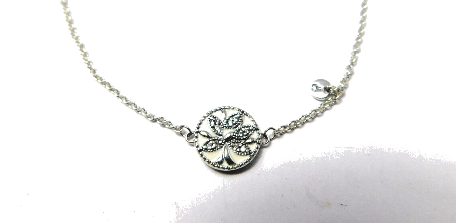 Authentic Pandora Bracelet, Silver Tree of Life, Sliding Clasp, #597776CZ