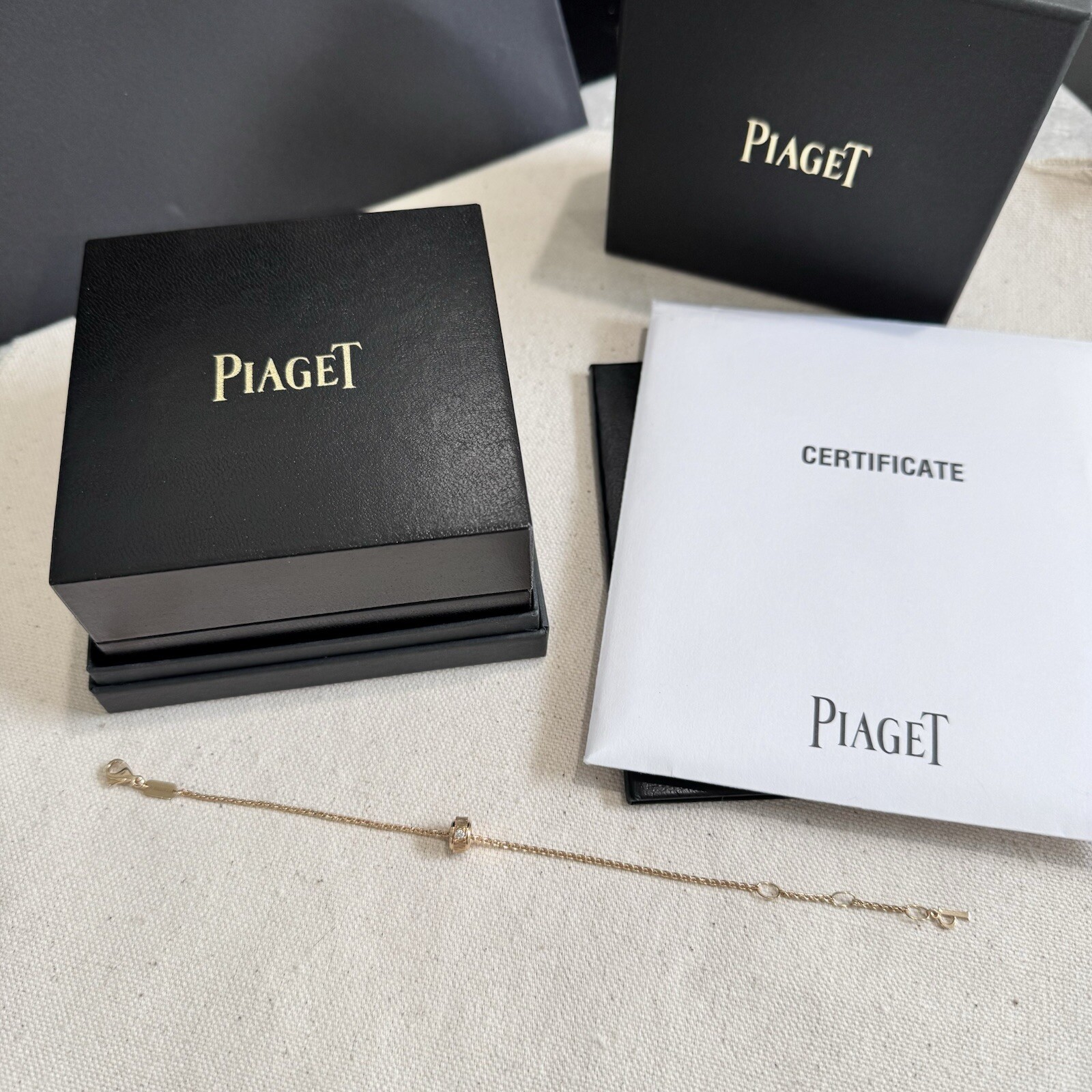 Piaget 18k Rose Gold Possession Decor Palace Bracelet with One Diamond Full Set