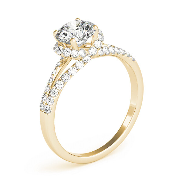 1.35 Ct Round Simulated Diamond Engagement Ring 14K Solid Yellow Gold Size 8.5