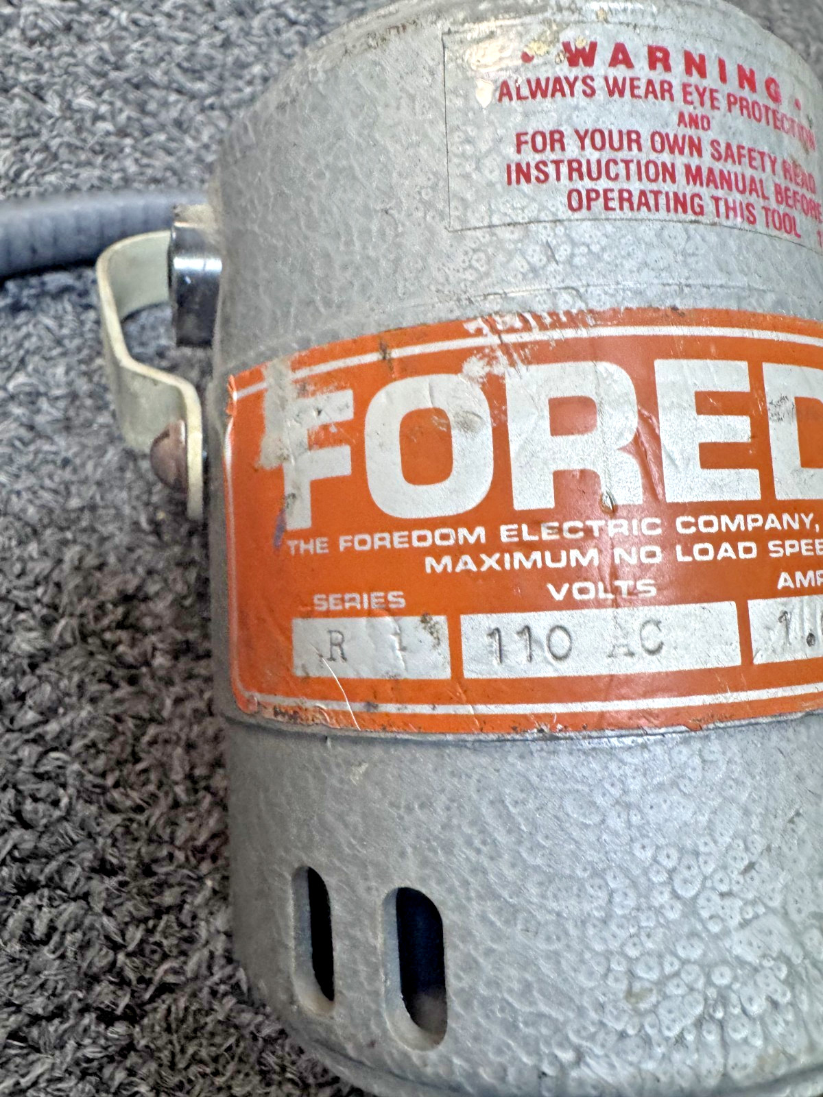 FOREDOM SERIES R, VOLTS 110 AC, AMPS 1.0, 14,000 RPM, USA, UNTESTED