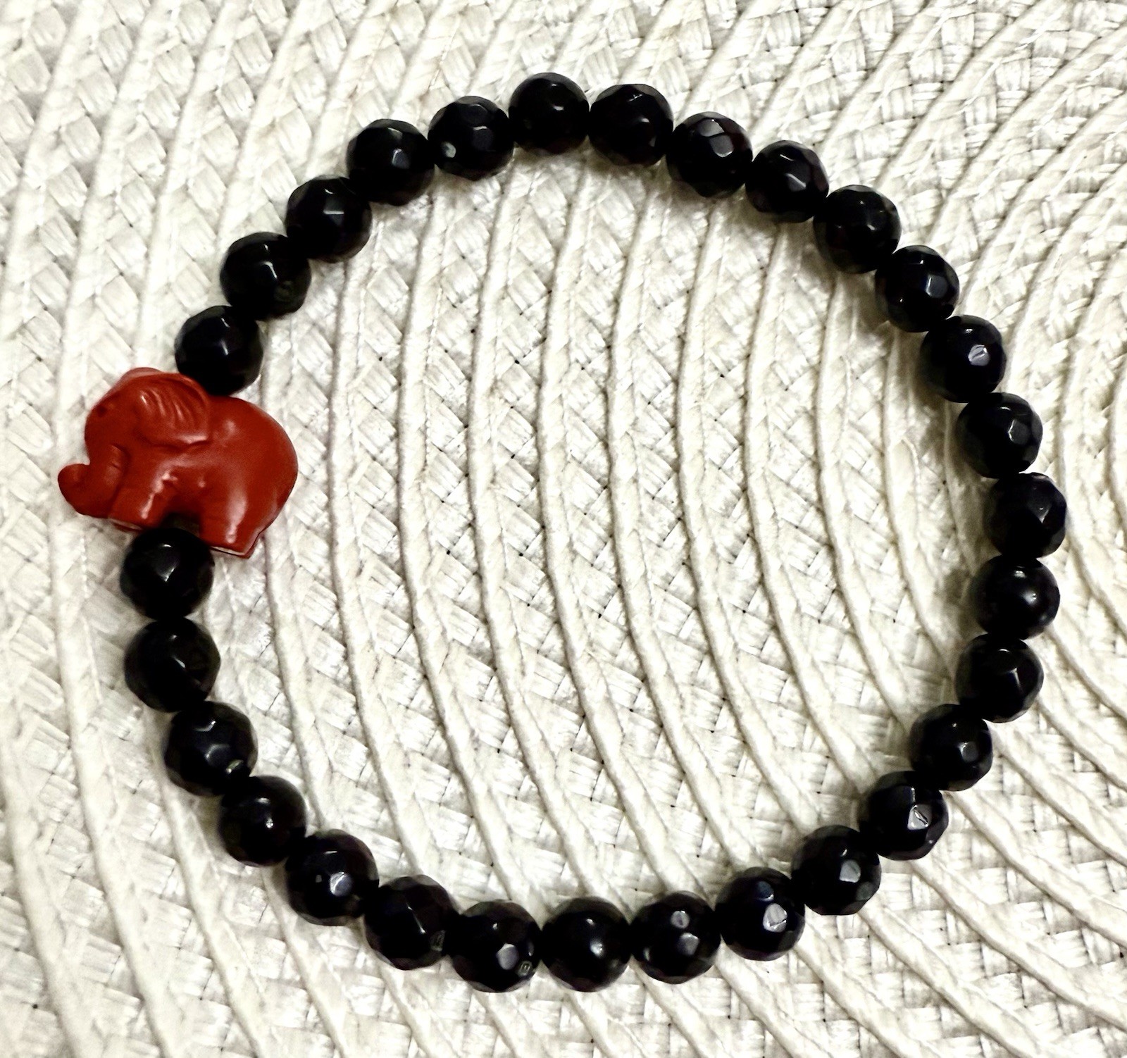 KALIFANO Black Agate 6mm Matching Bracelets/See Details!