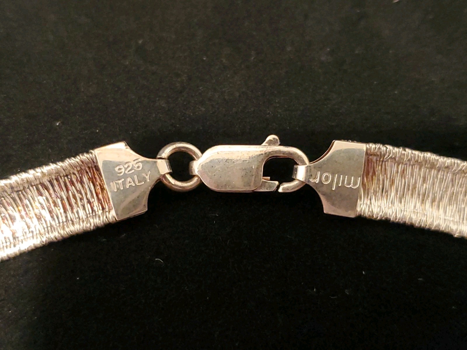 Vintage Milor Sterling Silver 925 Italy Necklace Choker with Box 24 grams