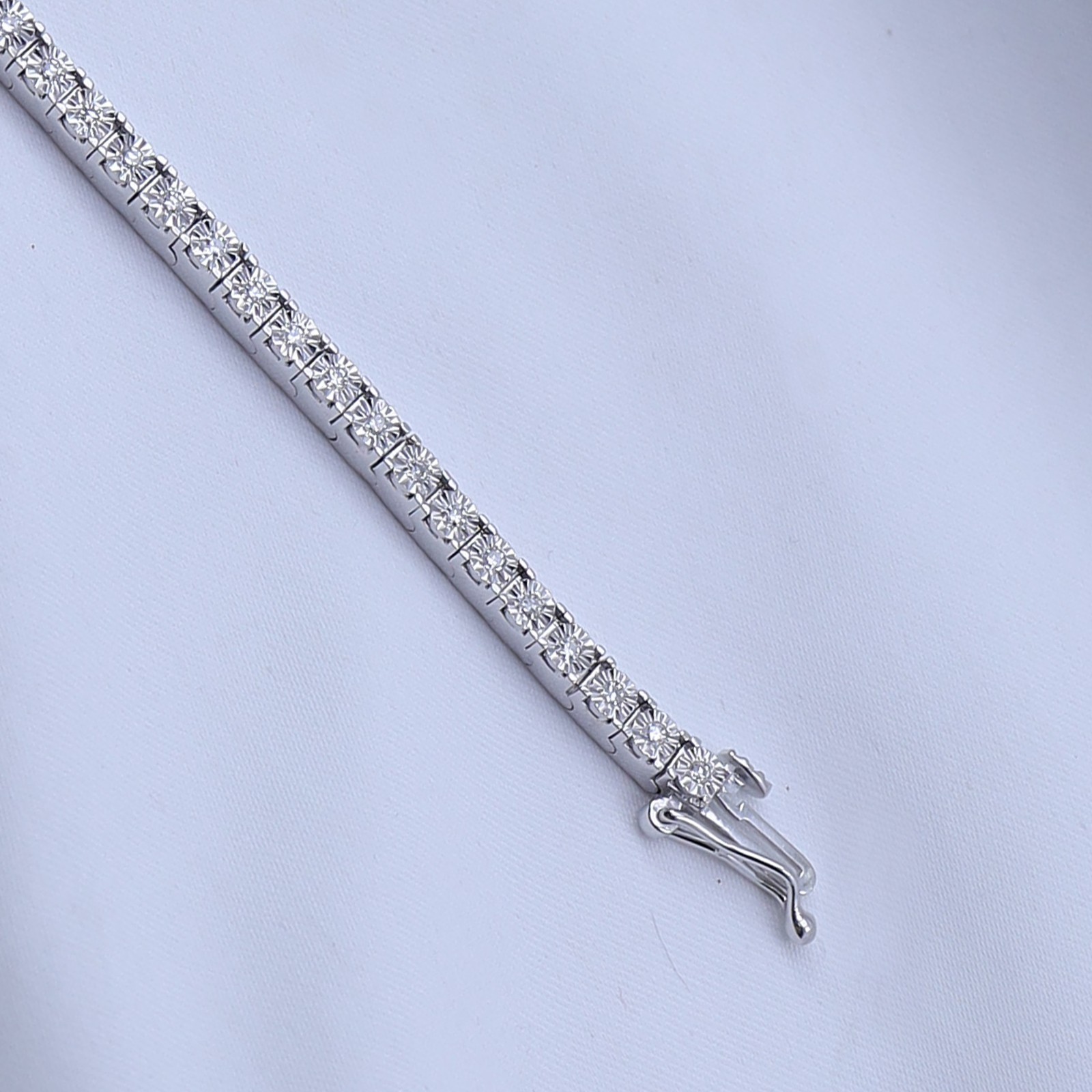 1/2 Ct Lab Grown Diamond Tennis 7.25″ Bracelet 925 Sterling Silver Round Cut