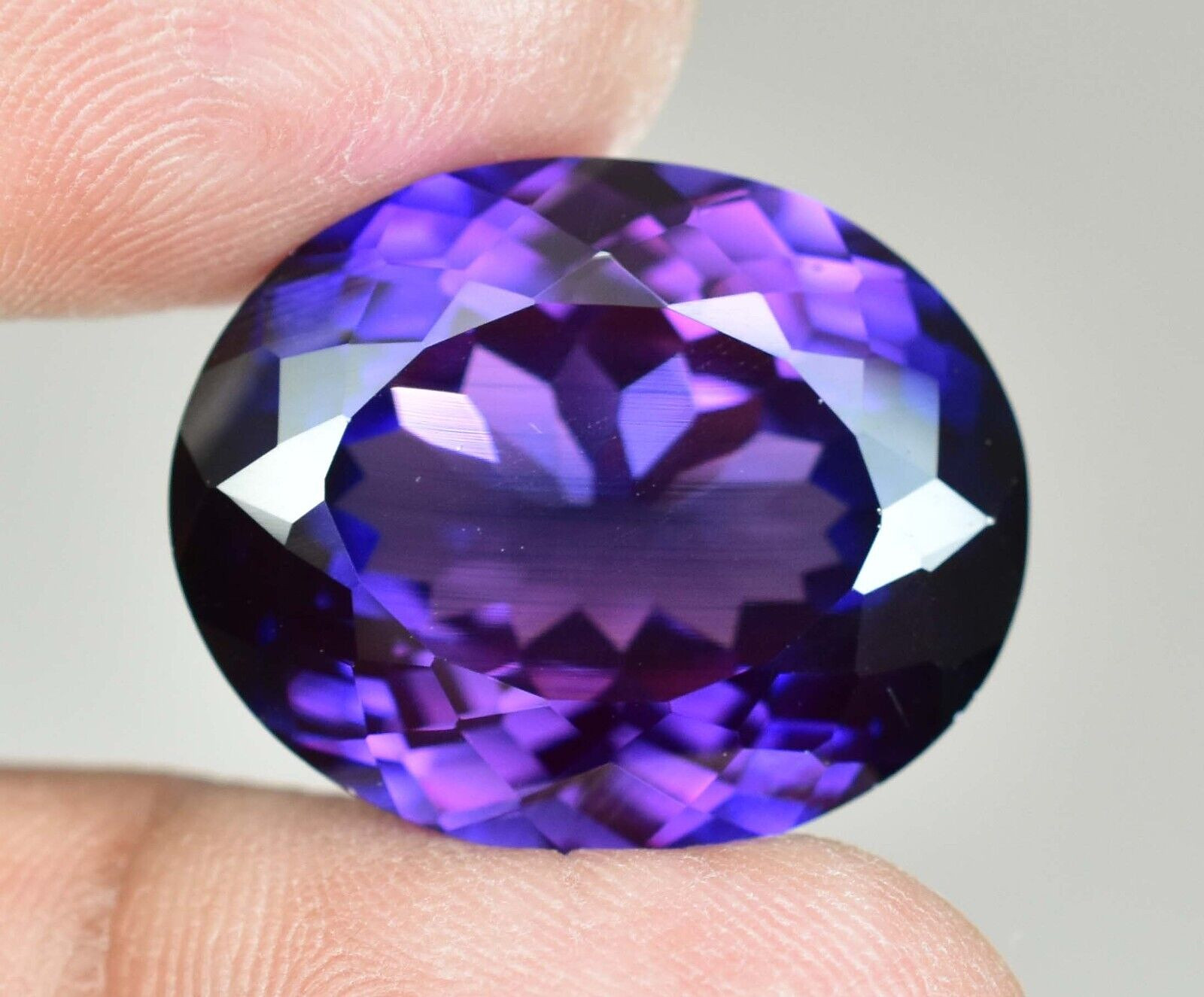 FLAWLESS Natural Purple-Blue Tanzanite 38.20 CT Oval IF Certified Loose Gemstone