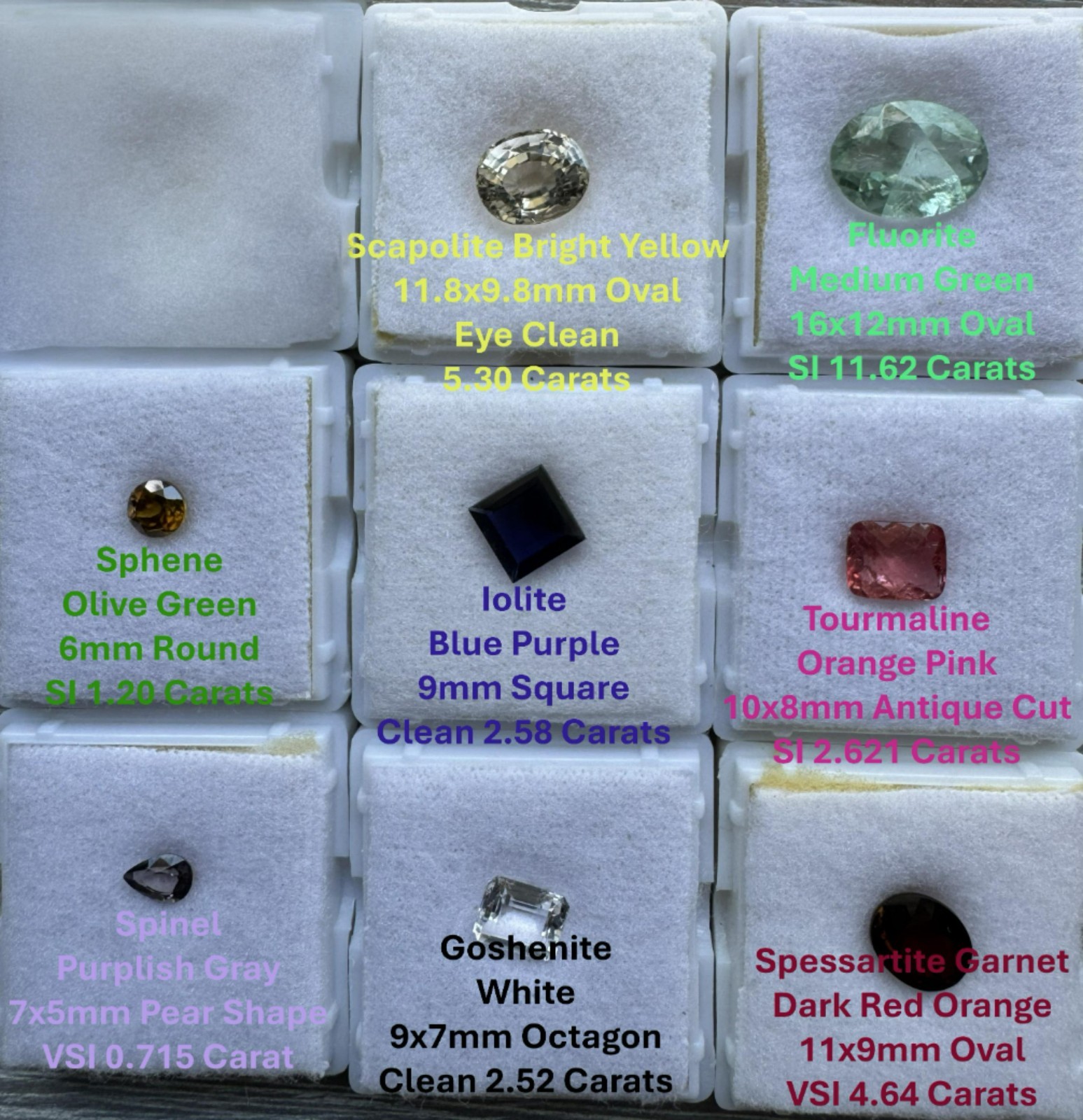 PRECIOUS GEM INVESTMENT LOT #27: 9 GEMS, 31.78 TCW. Includes Paraiba Tourmaline