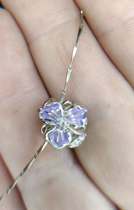 WOSTU 925 Sterling Silver Mystic Purple Flower Butterfly Charm Mesh Bracelet Set