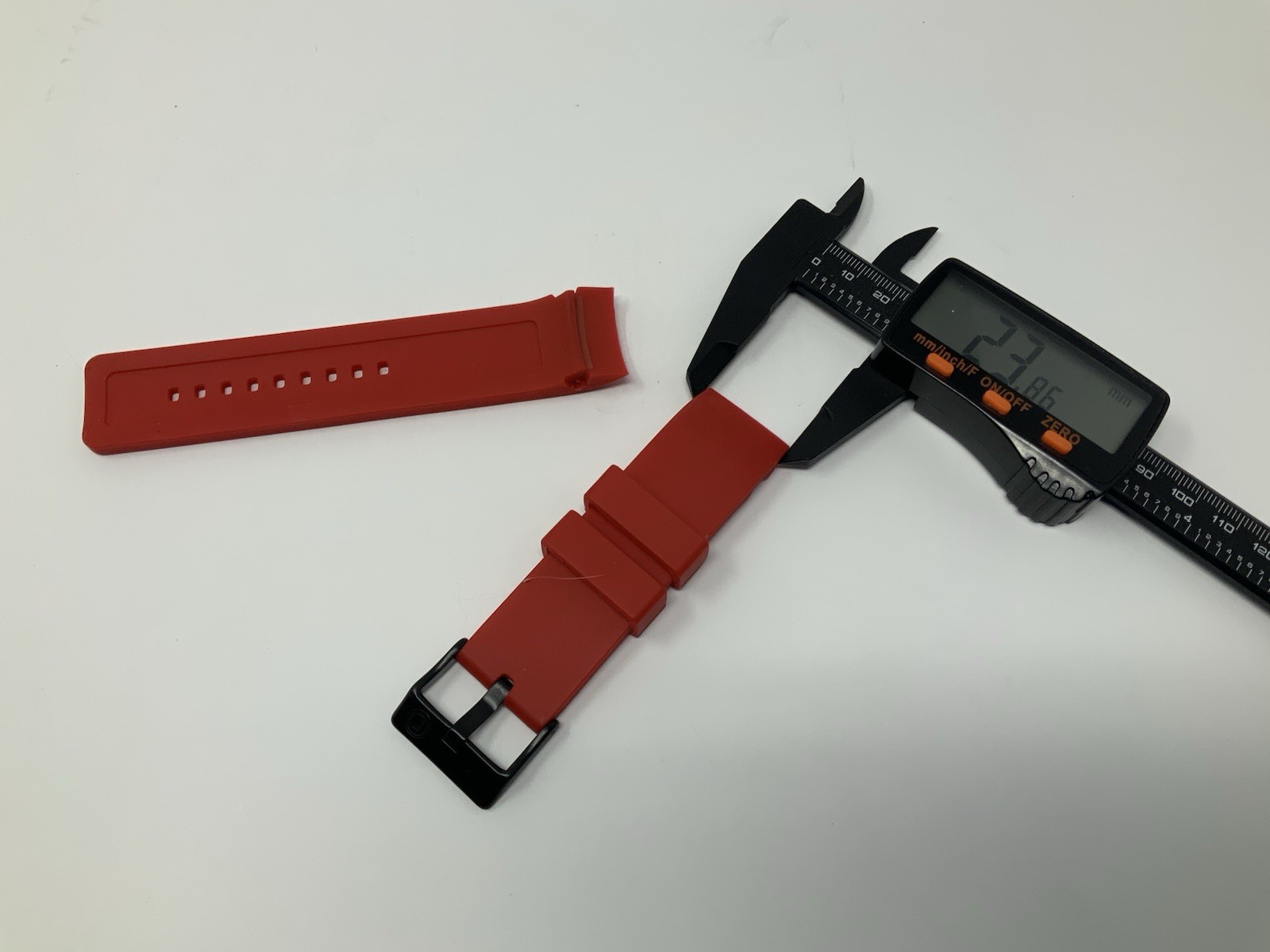 Redline Watch Red Rubber Strap Band With Black Buckle