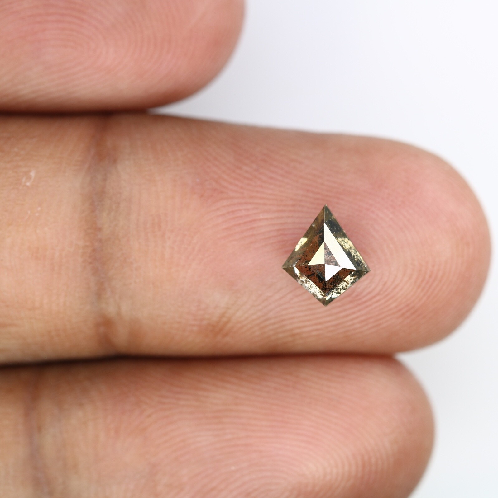 0.96 CT 7.50 MM Salt And Pepper Kite Shape Diamond For Engagement Ring
