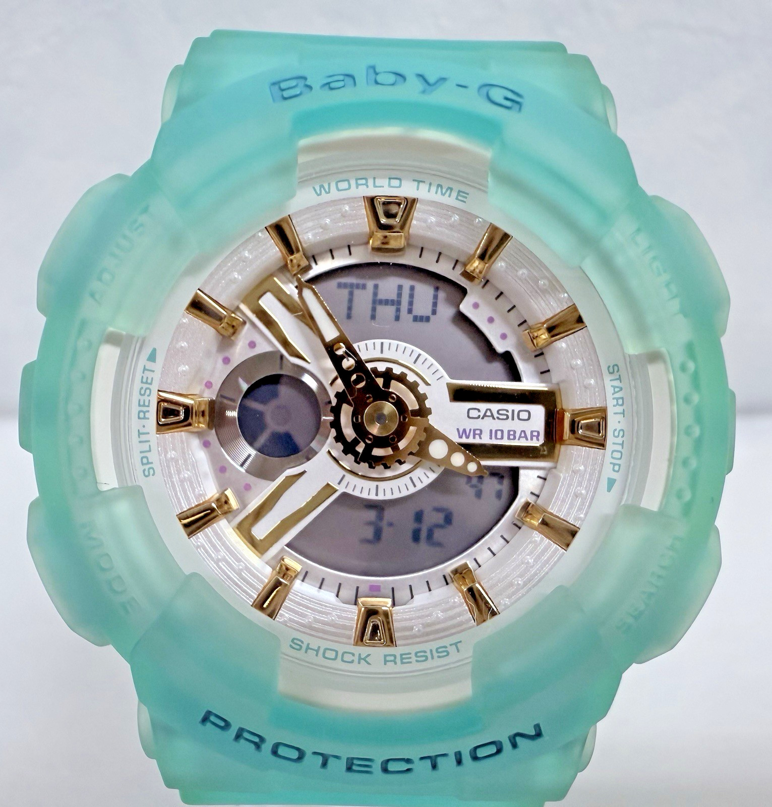 Casio Baby-G BA-110SC-2A Ladies Sea Glass Clear Green New Battery Serviced 5338