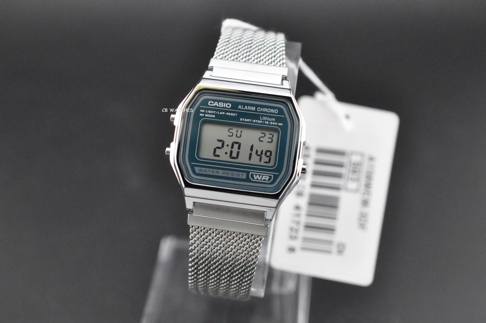 Casio Vintage Series A158WEM-3 Stainless Steel 33mm Silver Dial Mesh Men’s Watch