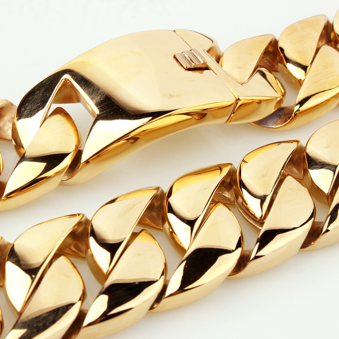 Super Heavy 32mm Stainless Steel Curb Chain Necklace or Bracelet for Cool Men