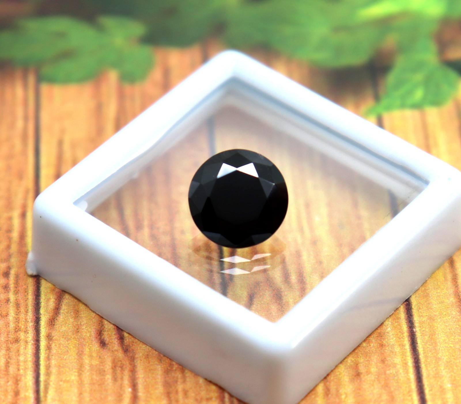 6Ct 2Pcs Natural Black Diamond AAA Loose Gemstone Faceted Round Cut Rare Black