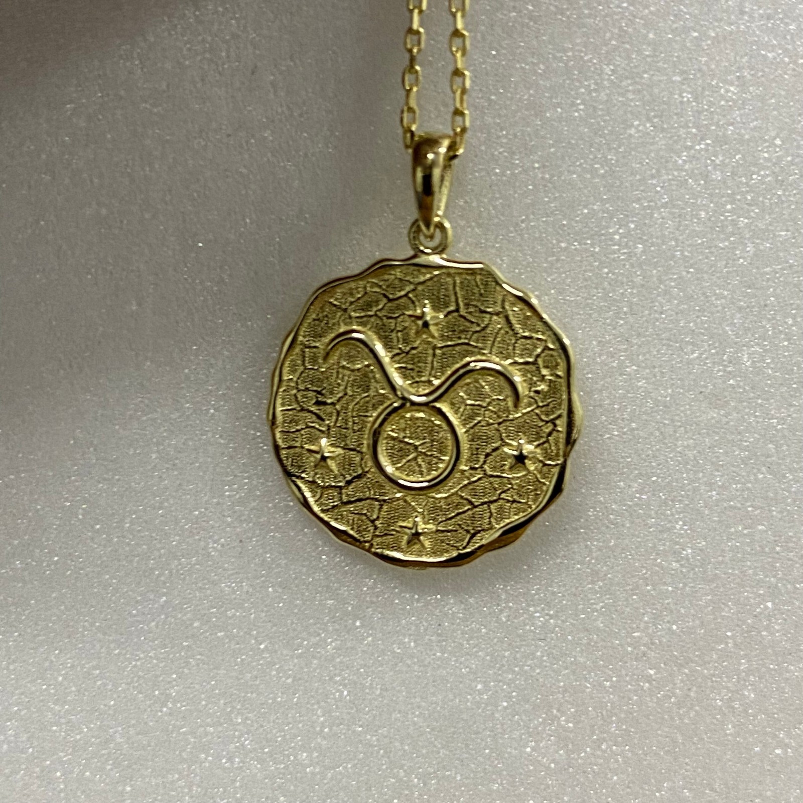 Zodiac Bull Coin Pendant Silver 925 / 9K / 10K Gold – Pendant Only, No Chain
