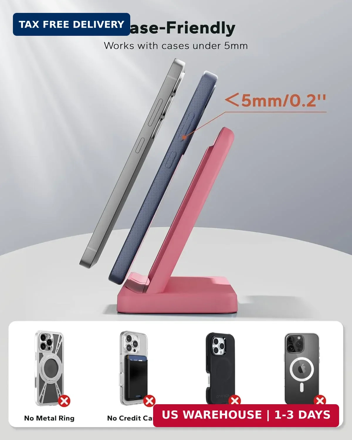 Wireless 3 in 1 Charging Station for Samsung, Phone and Watch Charger for Galaxy