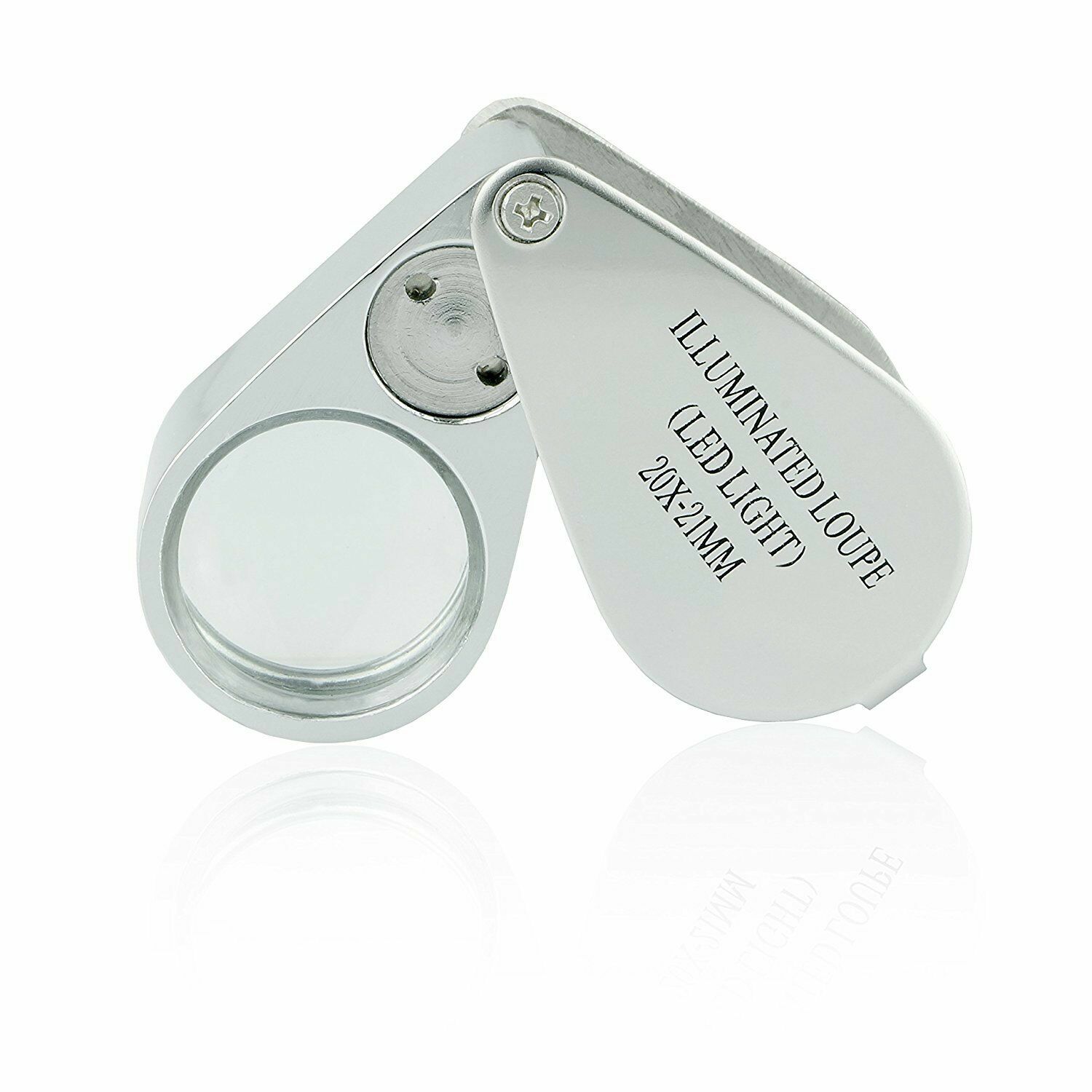 20X 21mm Lighted LED Illuminated Jewelers Jewelry Loupe Magnifying Glass Lens