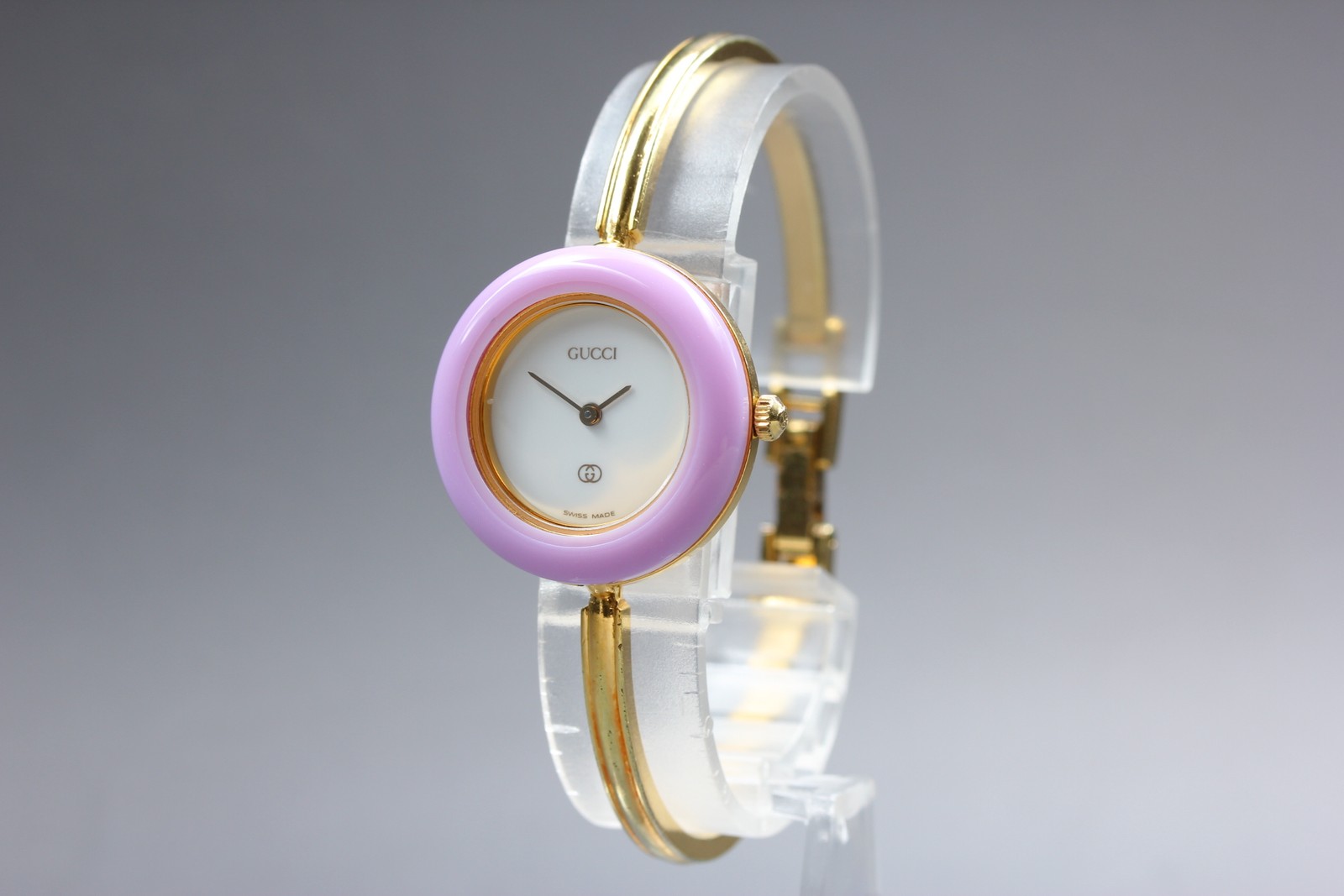 [Near MINT] Gucci Change Bezel 1100-L Gold White Dial 26mm Quartz Women’s Watch