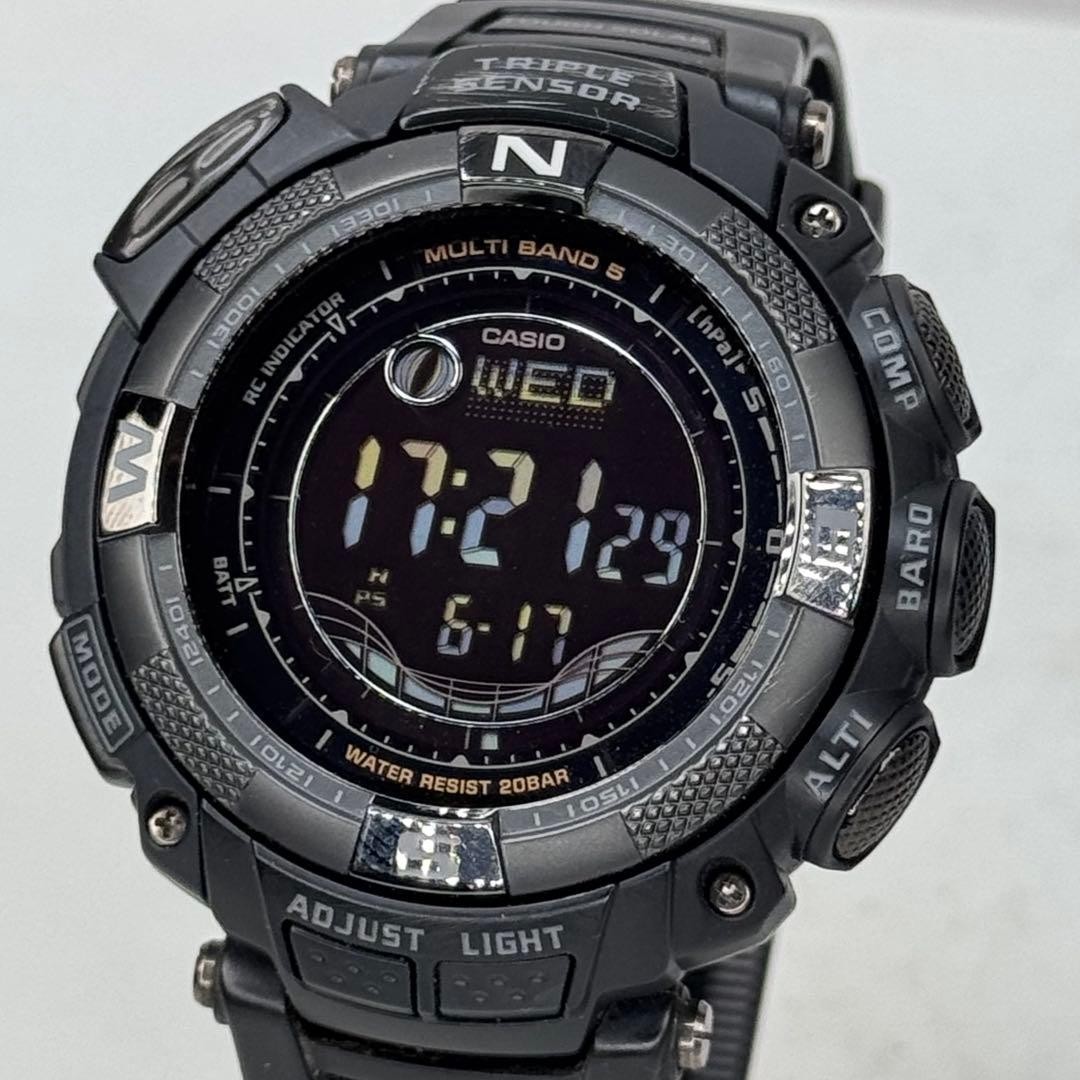 PROTREK PRW 1500YJ Radio Solar Black Inverted LCD
