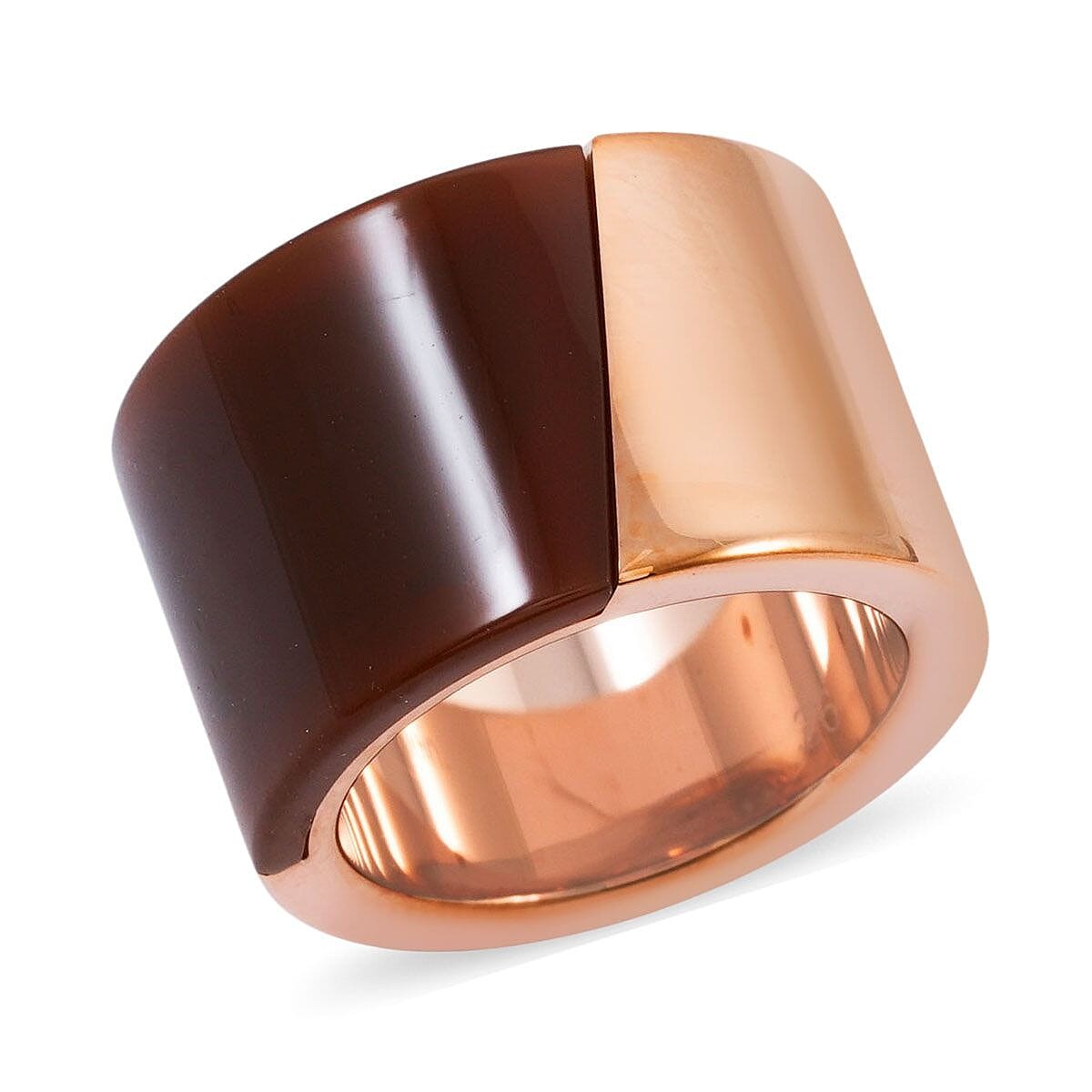 Calvin Klein Distinct Ring in ION Plated RG Stainless Steel (Size 6.0)