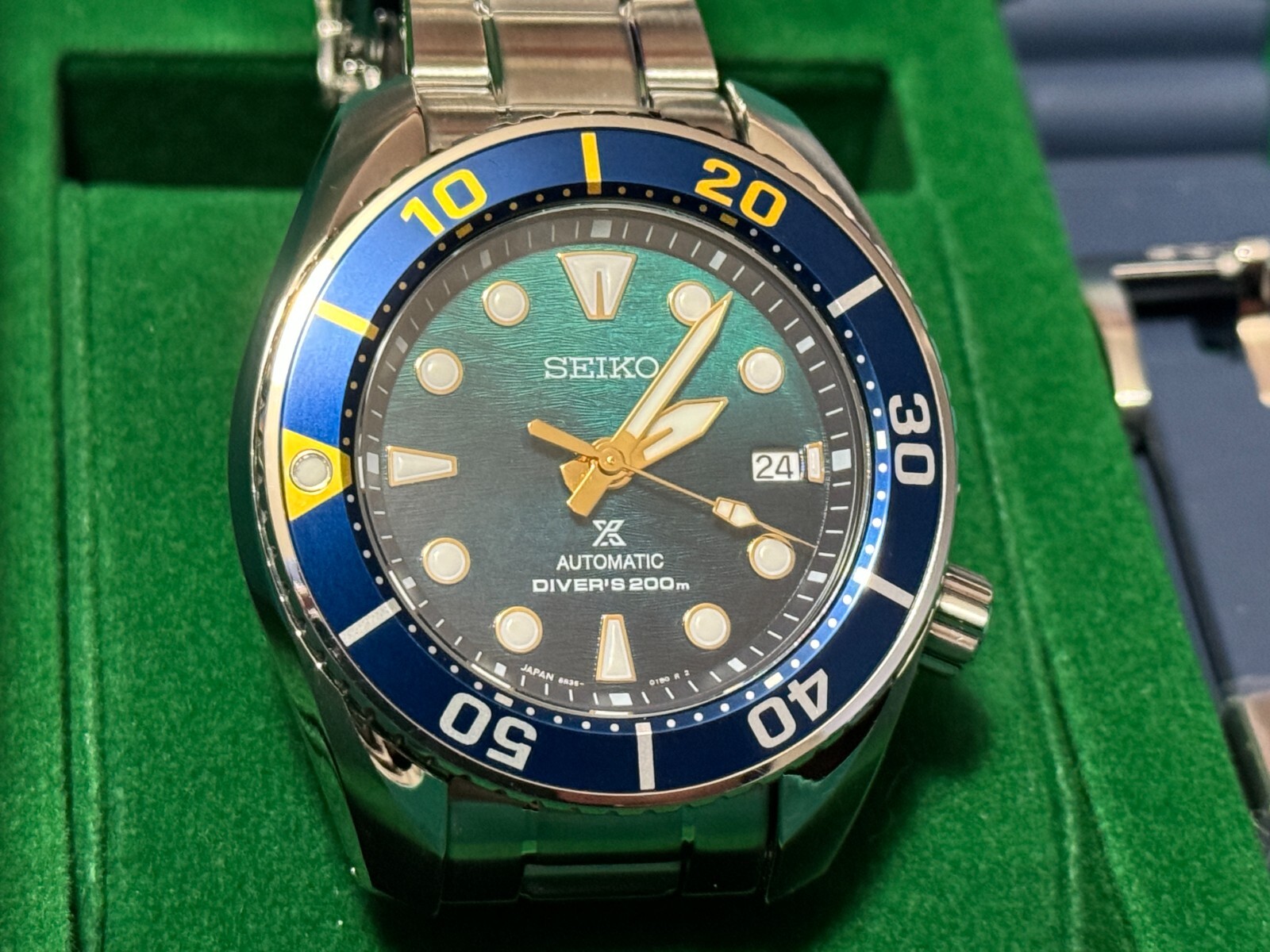 SEIKO SUMO ZIMBE 18 SPB425J 6R35 GREEN BLUE LIMITED EDITION 1500 PIECES FULL SET