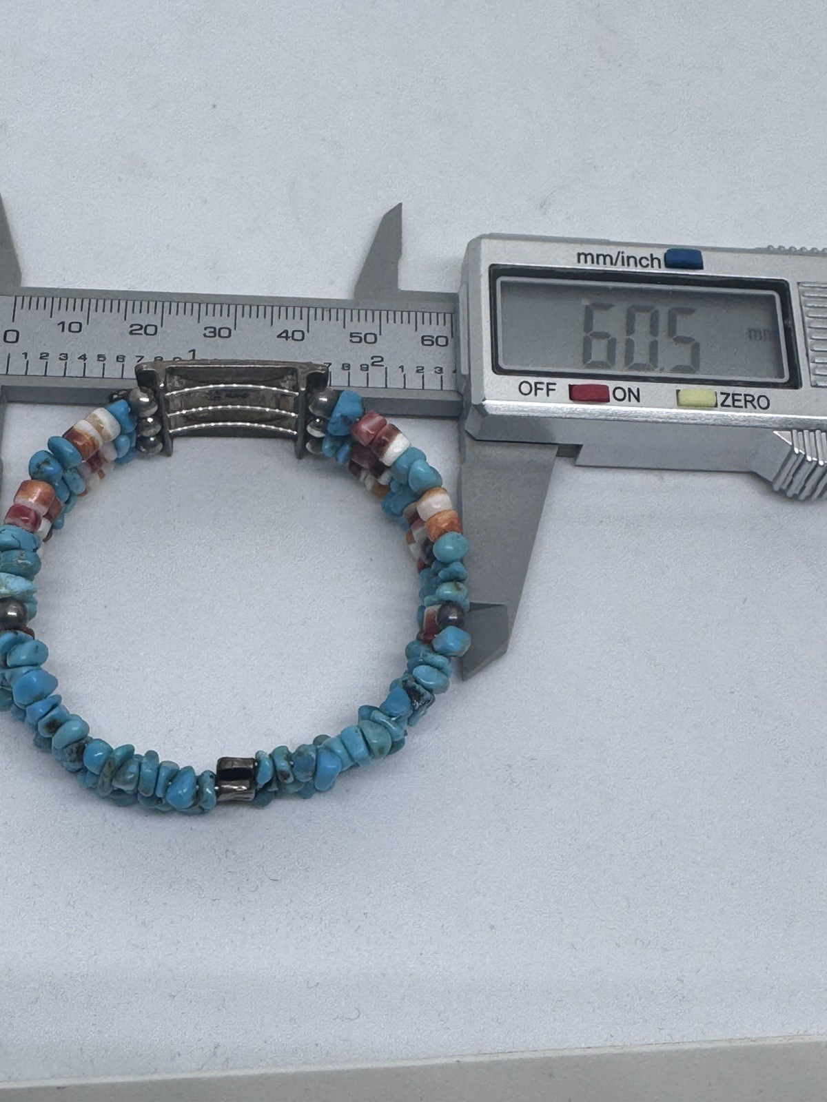 Pollack 925 Sterling Silver Turquoise Spiny Oyster Expandable Bracelet Signed